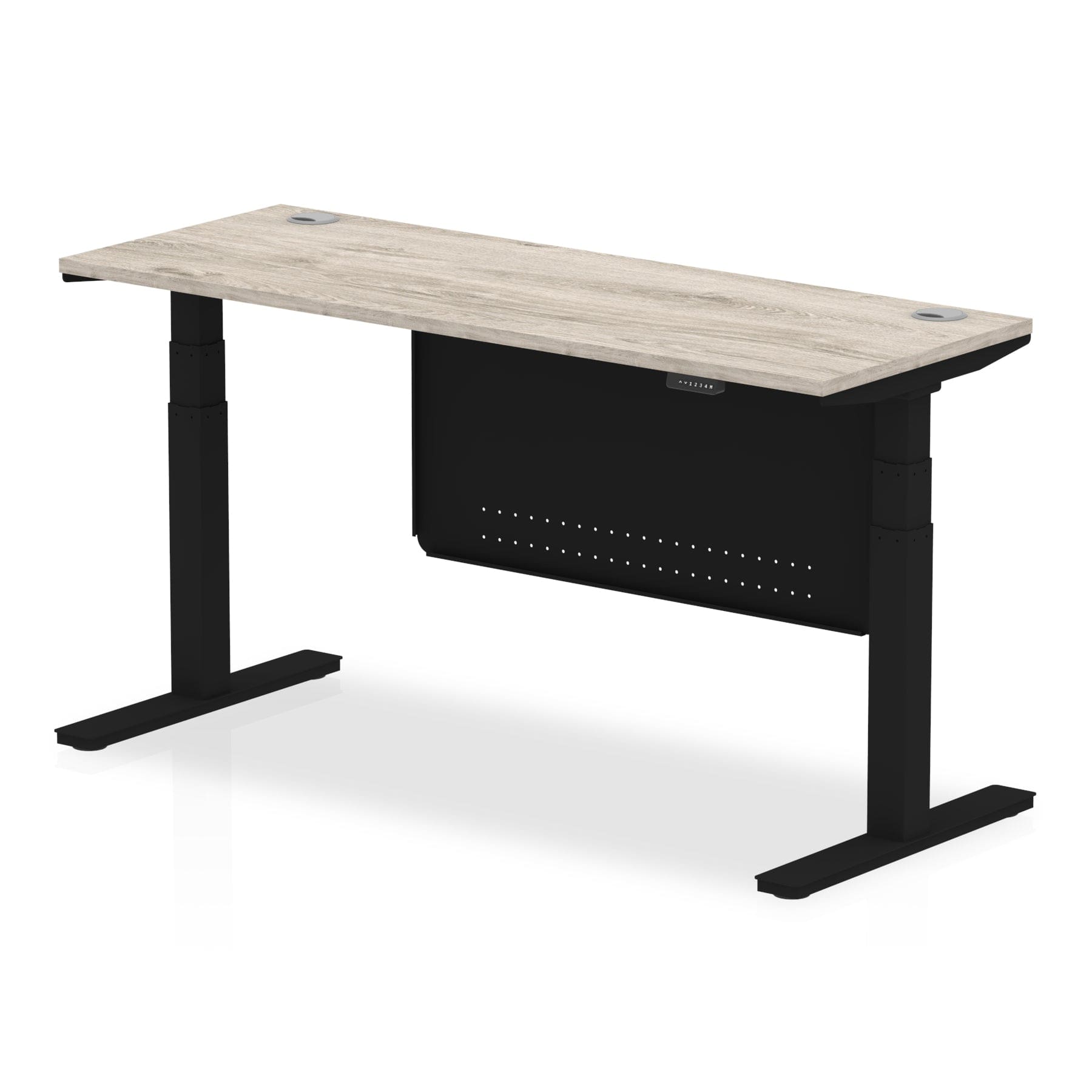 Air Height Adjustable Slimline Desk With Cable Ports With Steel Modesty Panel - Image 55