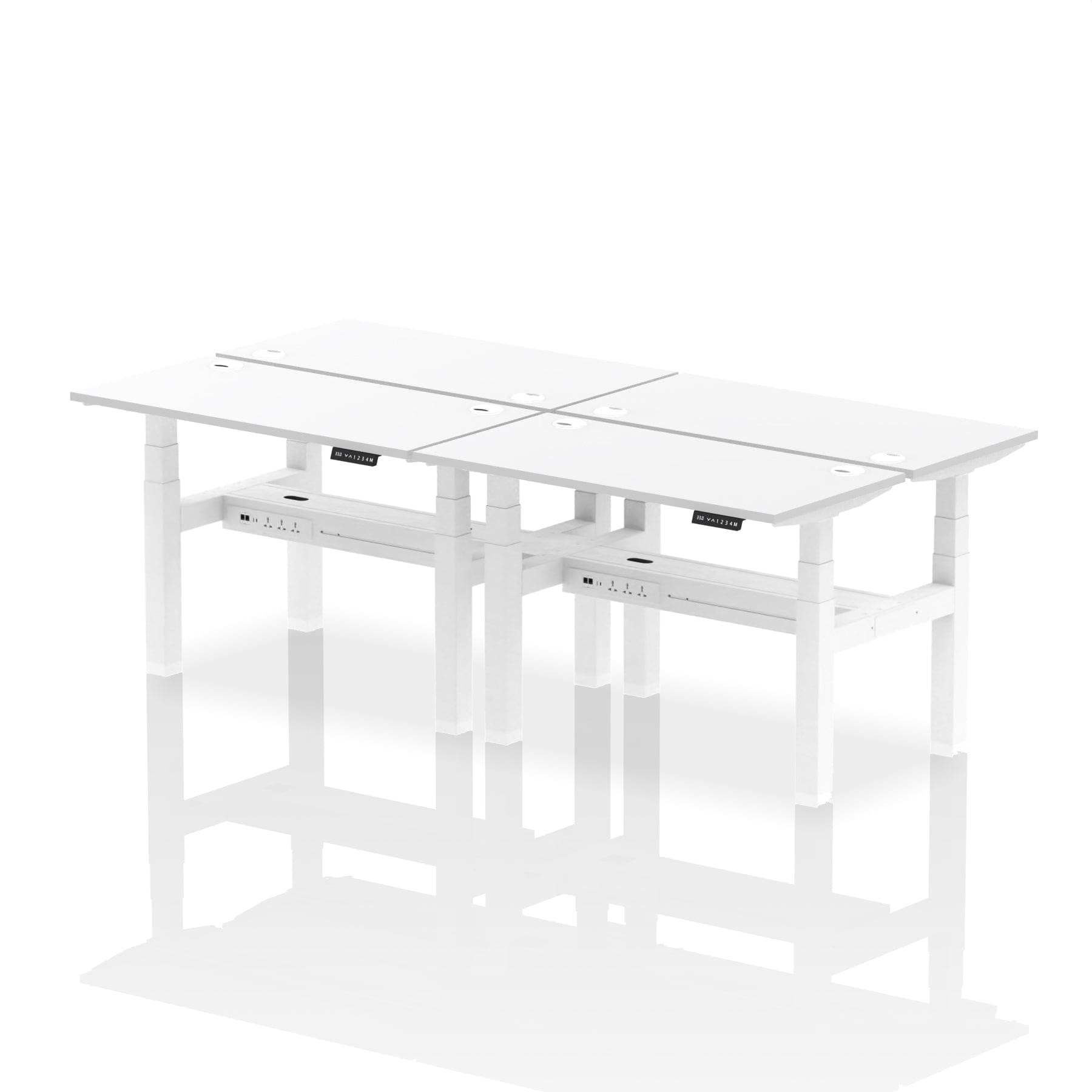 Air Back-to-Back Slimline Height Adjustable Bench Desk - 4 Person - Image 18