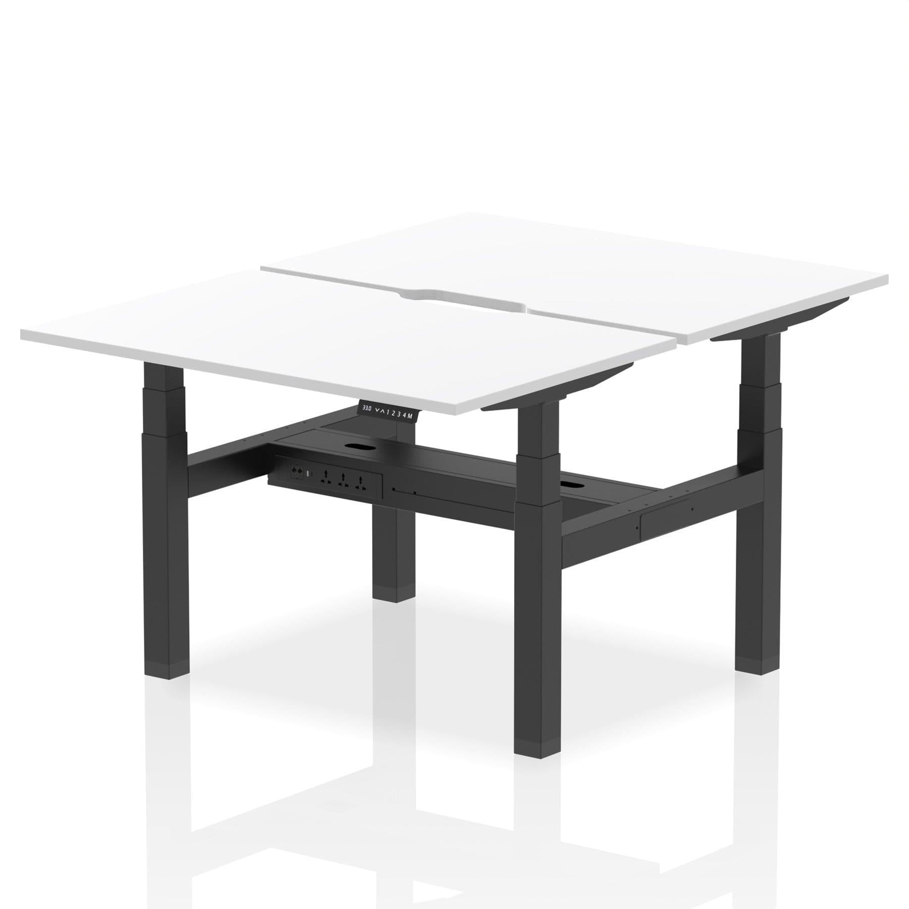 Air Back-to-Back Scalloped Edge Height Adjustable Bench Desk - 2 Person - Image 16