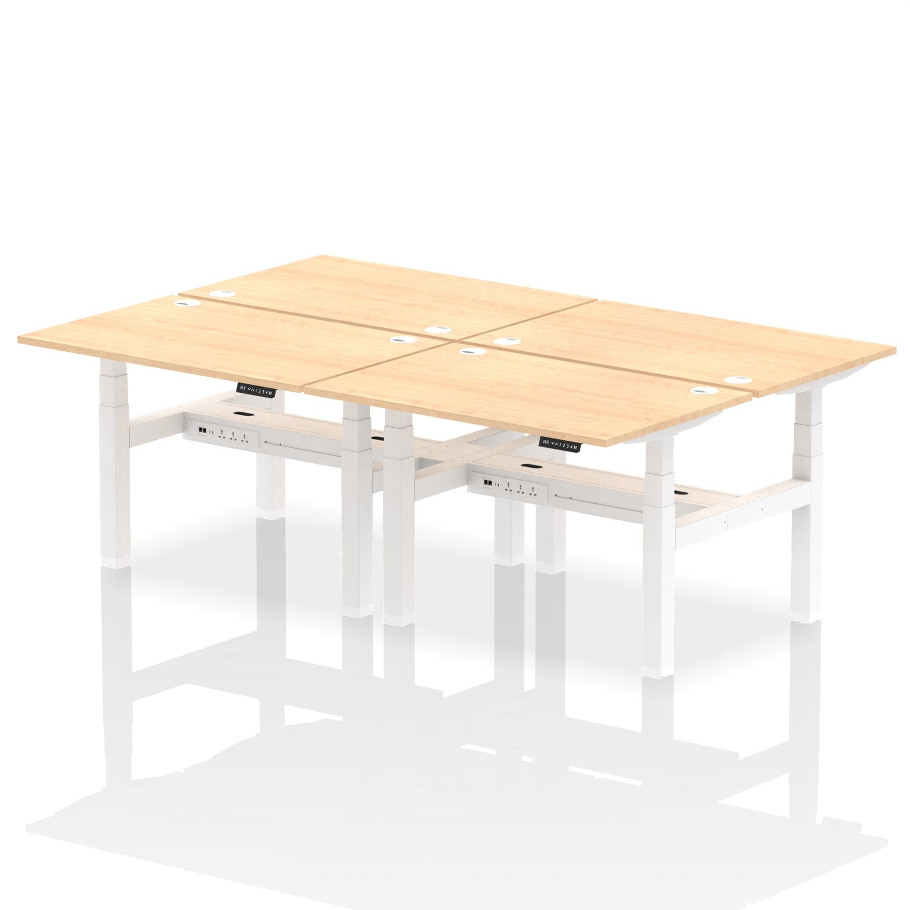 Air Back-to-Back Height Adjustable Bench Desk - 4 Person - Image 9