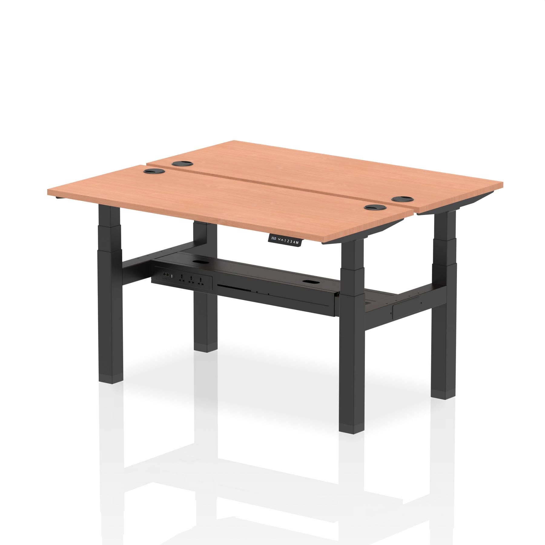 Air Back-to-Back Slimline Height Adjustable Bench Desk - 2 Person - Image 19