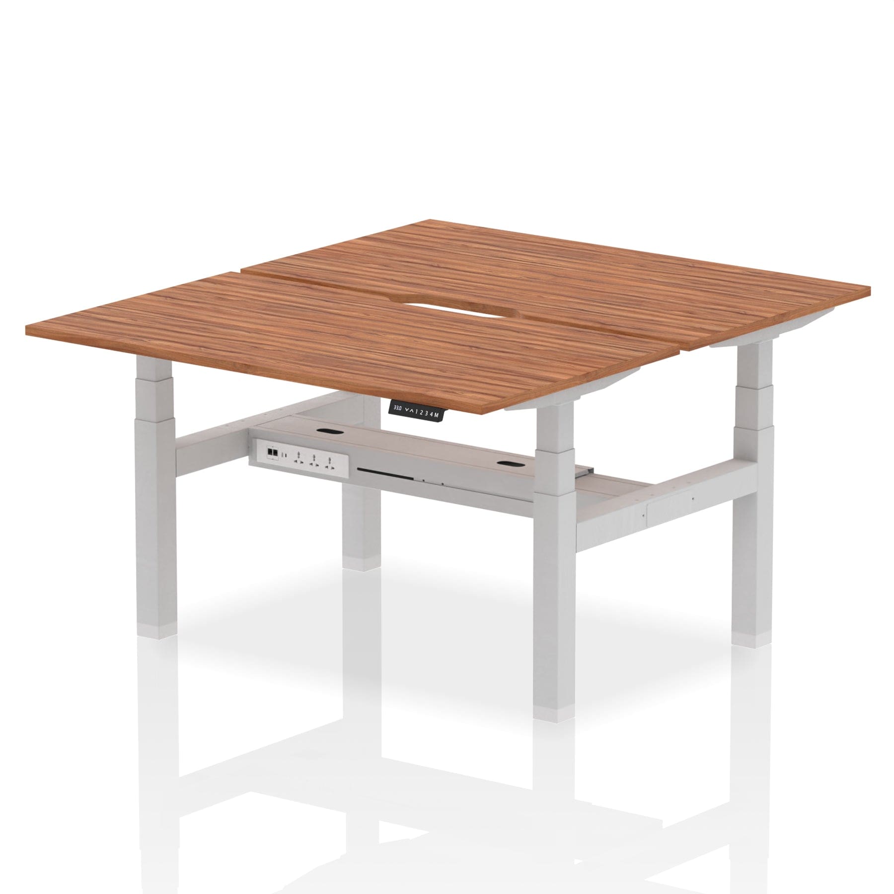 Air Back-to-Back Scalloped Edge Height Adjustable Bench Desk - 2 Person - Image 32