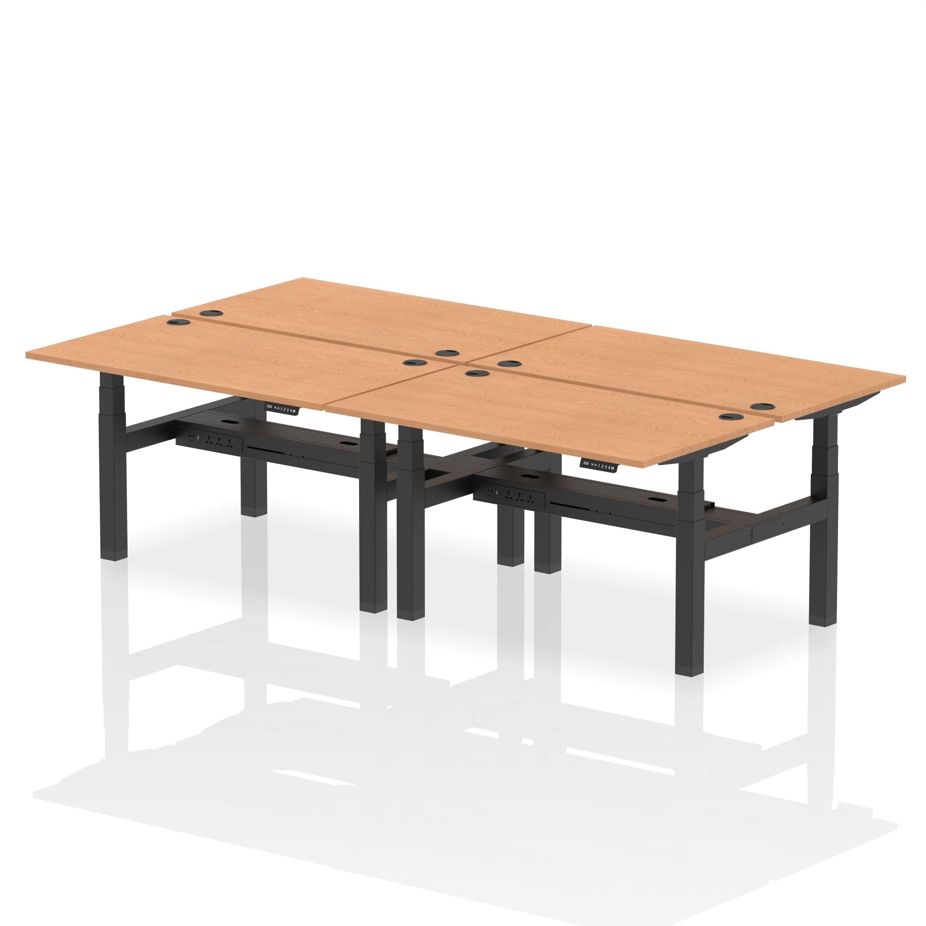 Air Back-to-Back Height Adjustable Bench Desk - 4 Person - Image 28