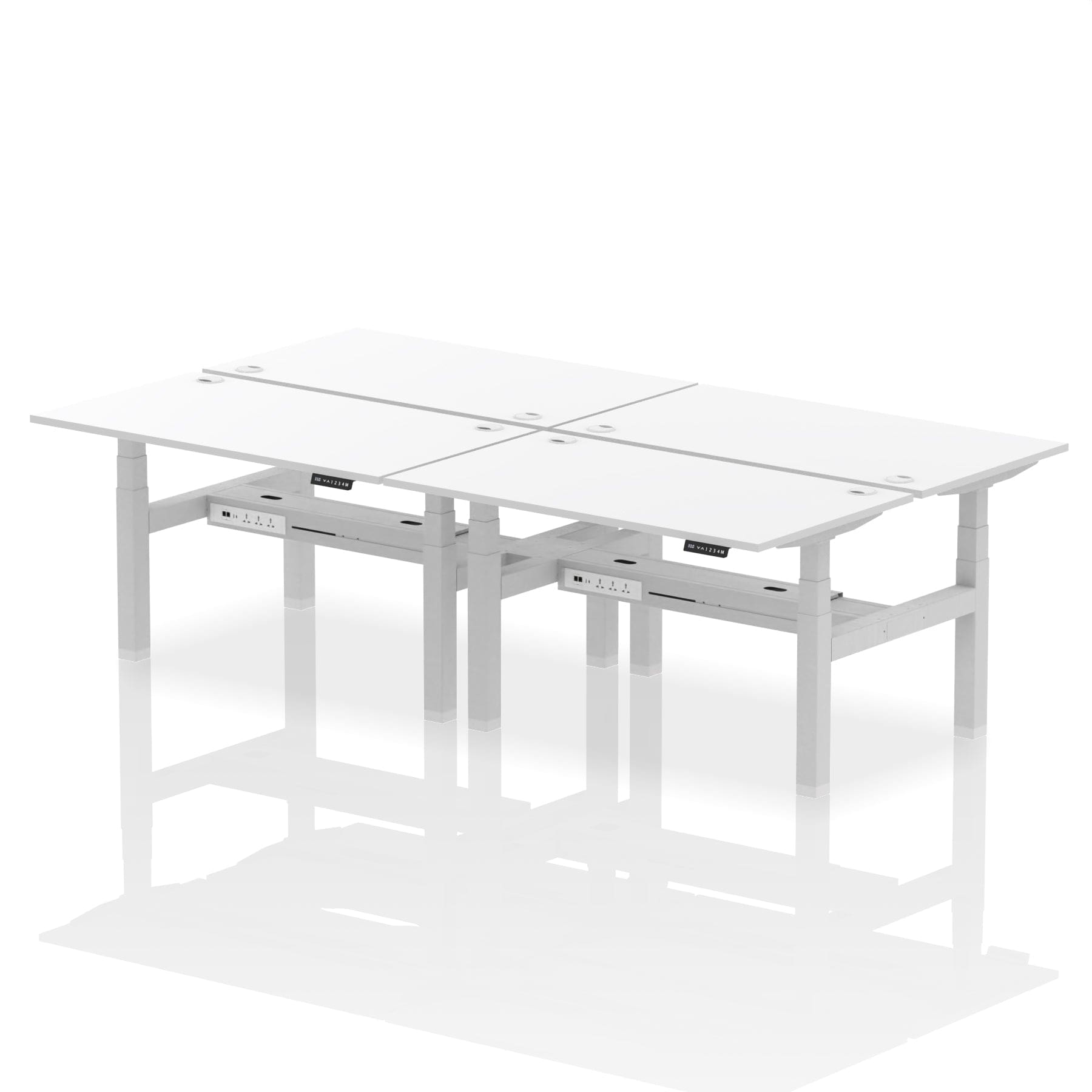 Air Back-to-Back Height Adjustable Bench Desk - 4 Person - Image 35