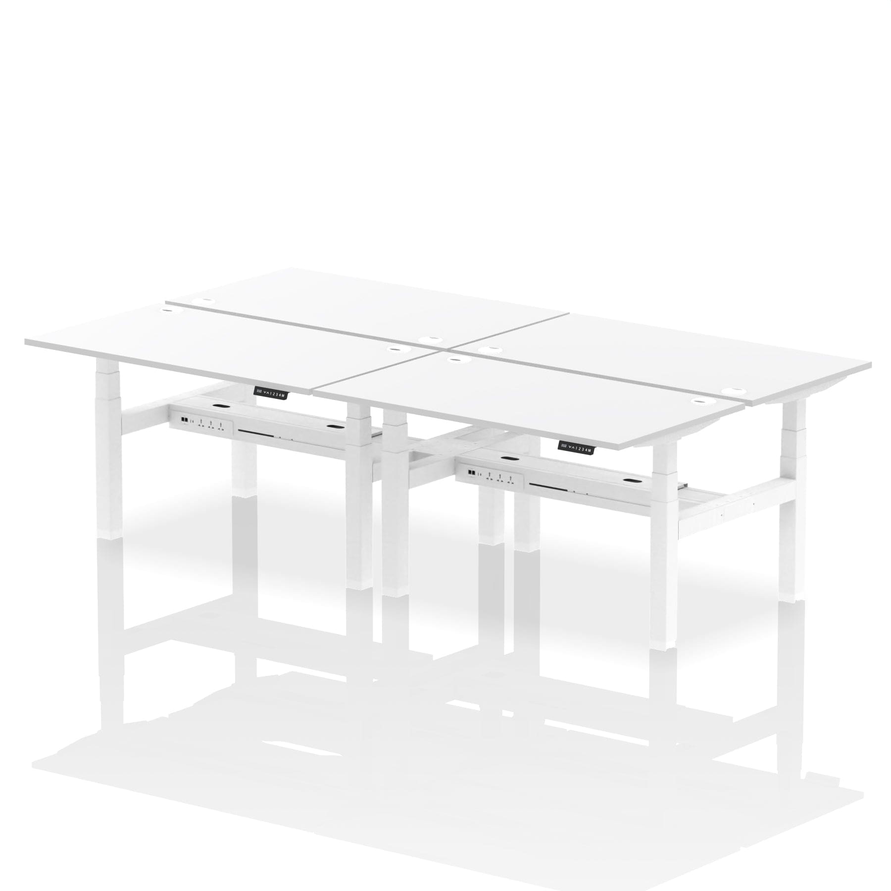 Air Back-to-Back Height Adjustable Bench Desk - 4 Person - Image 36