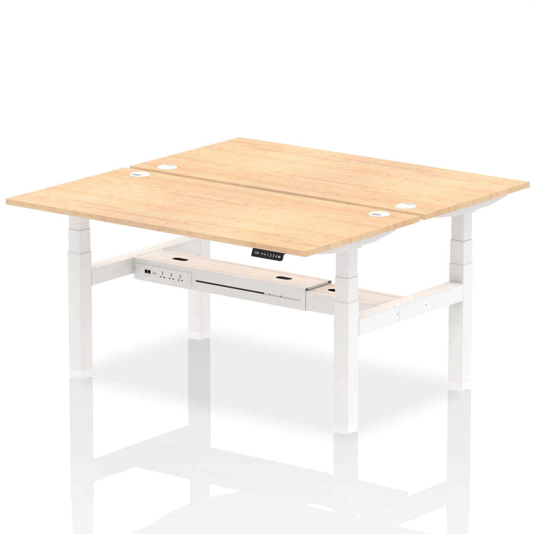 Air Back-to-Back Height Adjustable Bench Desk - 2 Person - Image 45