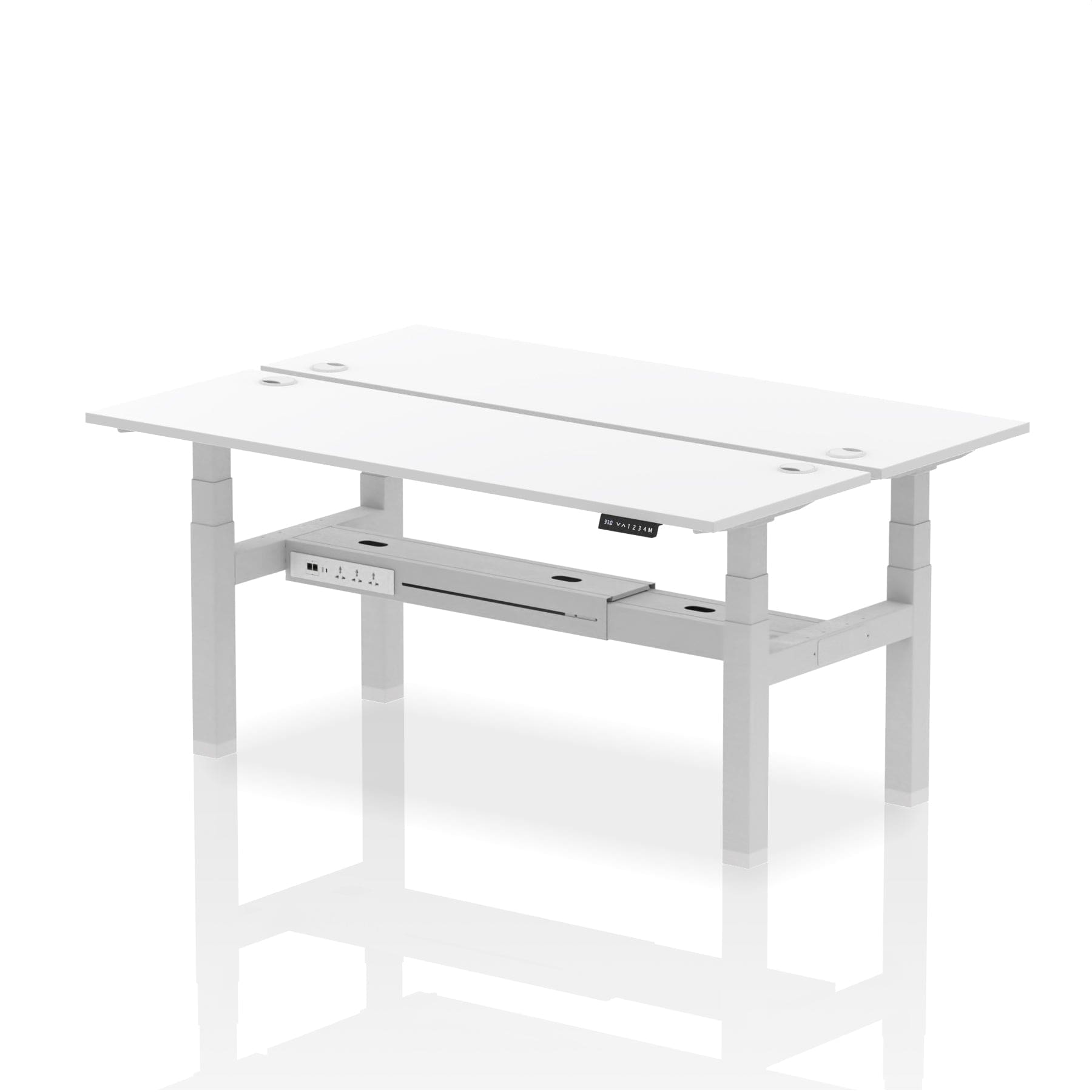 Air Back-to-Back Slimline Height Adjustable Bench Desk - 2 Person - Image 71