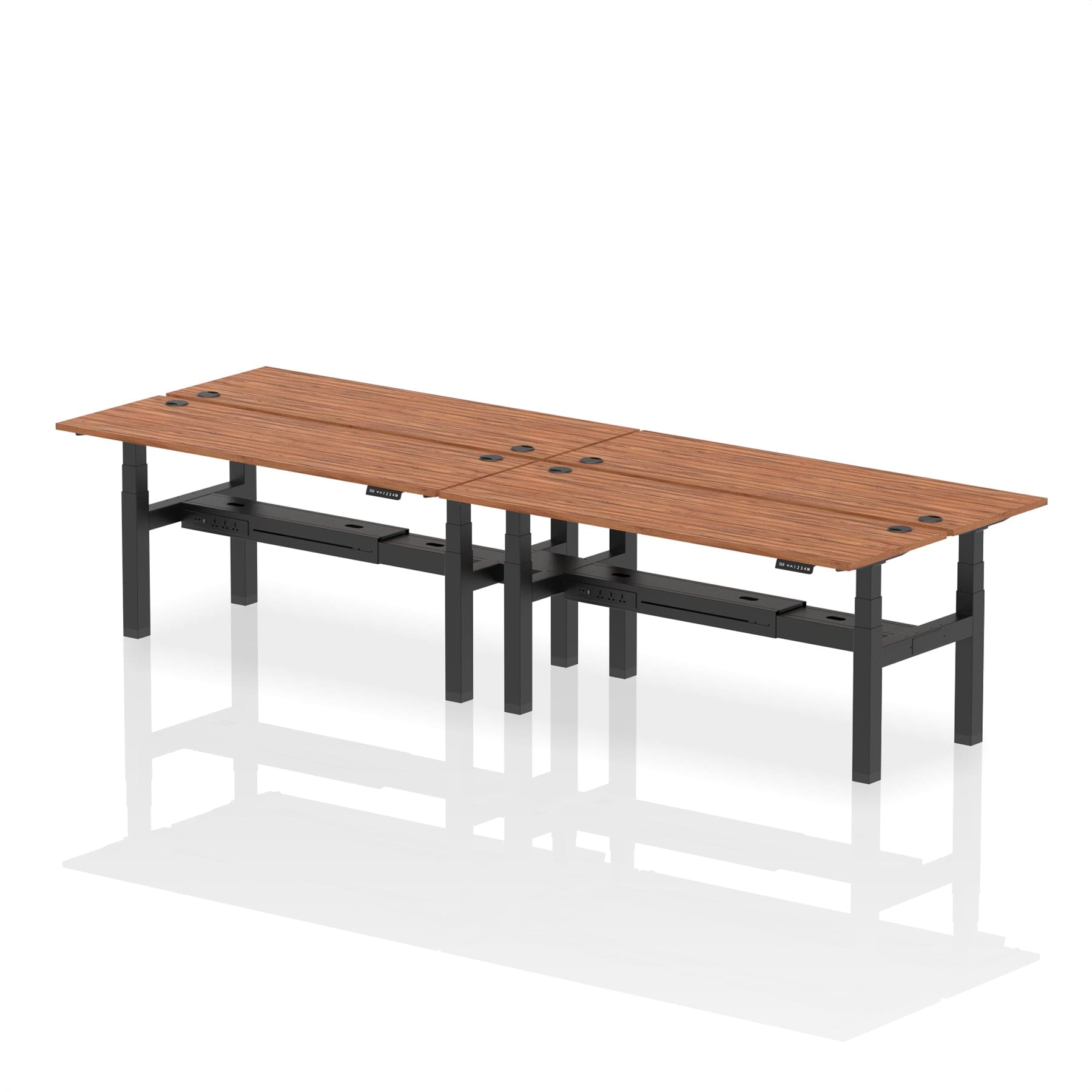 Air Back-to-Back Slimline Height Adjustable Bench Desk - 4 Person - Image 67