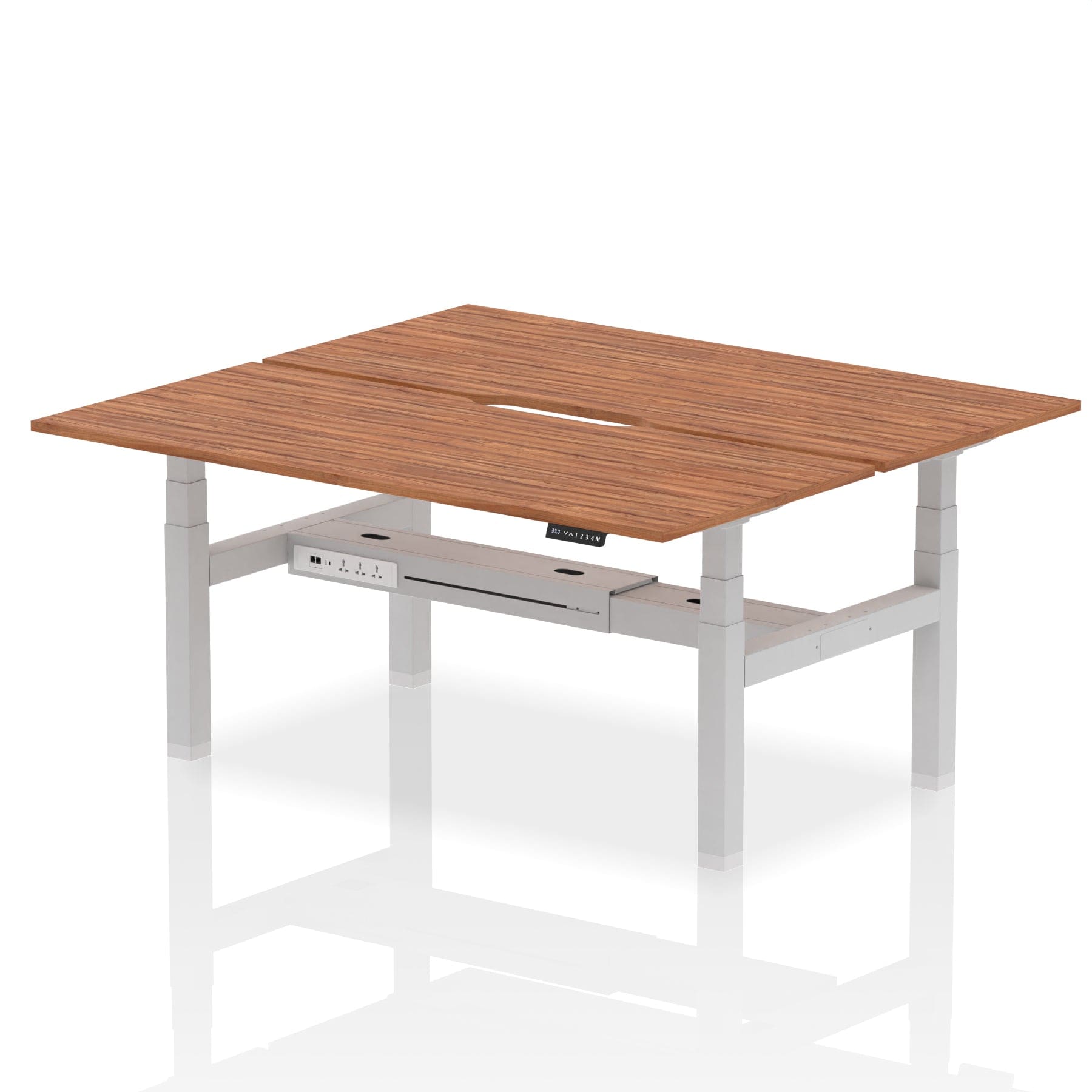 Air Back-to-Back Scalloped Edge Height Adjustable Bench Desk - 2 Person - Image 68