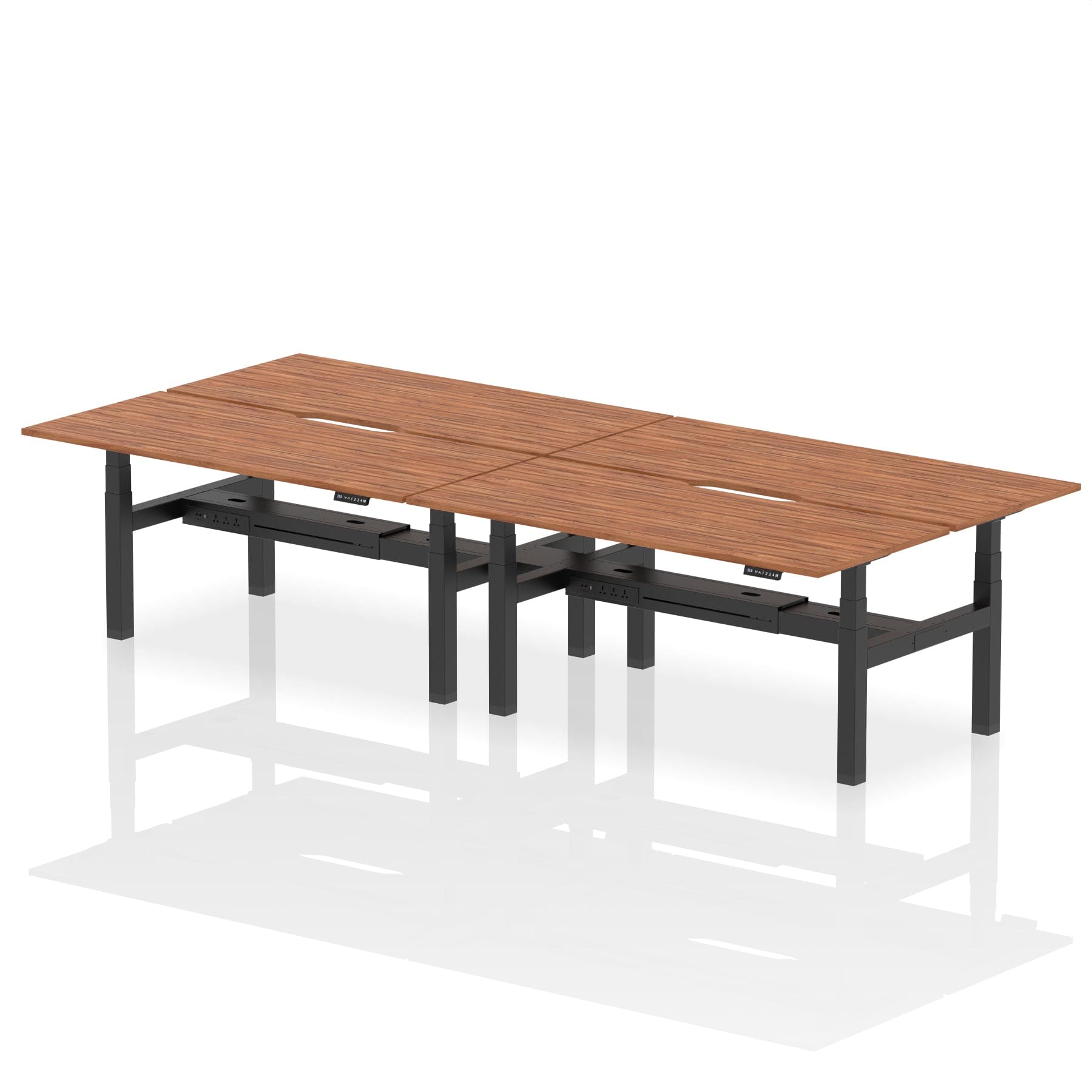 Air Back-to-Back Scalloped Edge Height Adjustable Bench Desk - 4 Person - Image 67