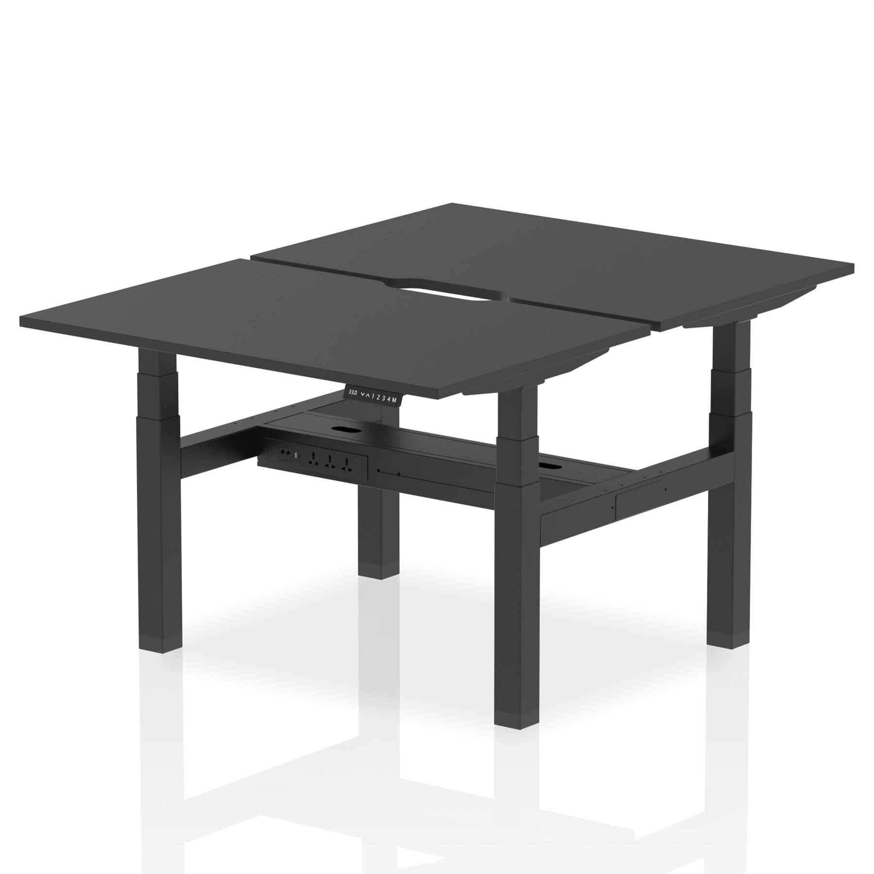 Air Back-to-Back Scalloped Edge Height Adjustable Bench Desk - 2 Person - Image 73