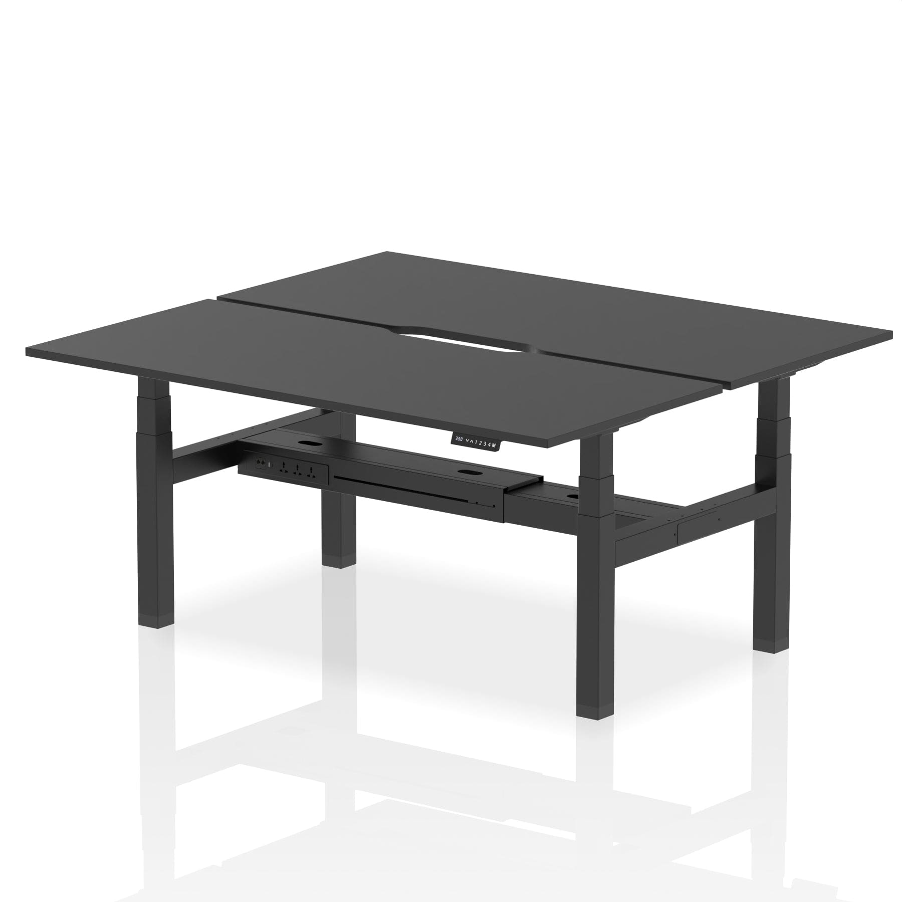 Air Back-to-Back Scalloped Edge Height Adjustable Bench Desk - 2 Person - Image 82