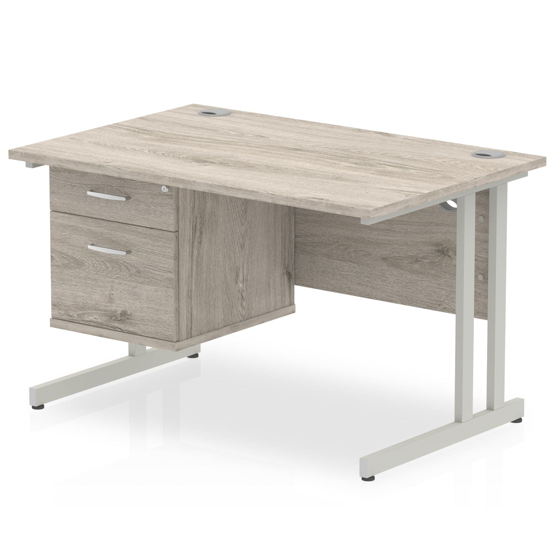 Impulse 1200mm Cantilever Straight Desk With Single Fixed Pedestal - Image 15