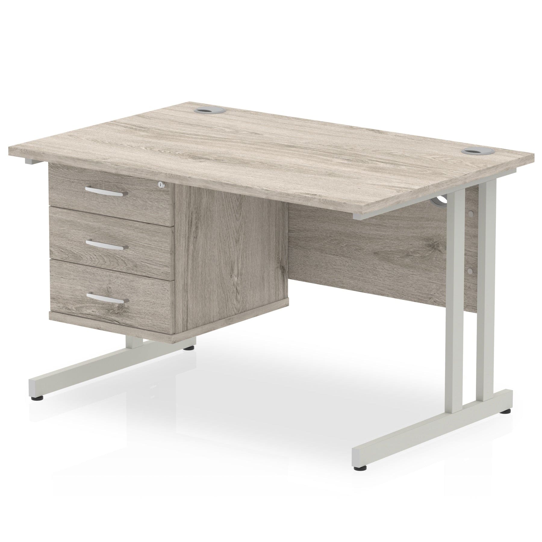 Impulse 1200mm Cantilever Straight Desk With Single Fixed Pedestal - Image 16