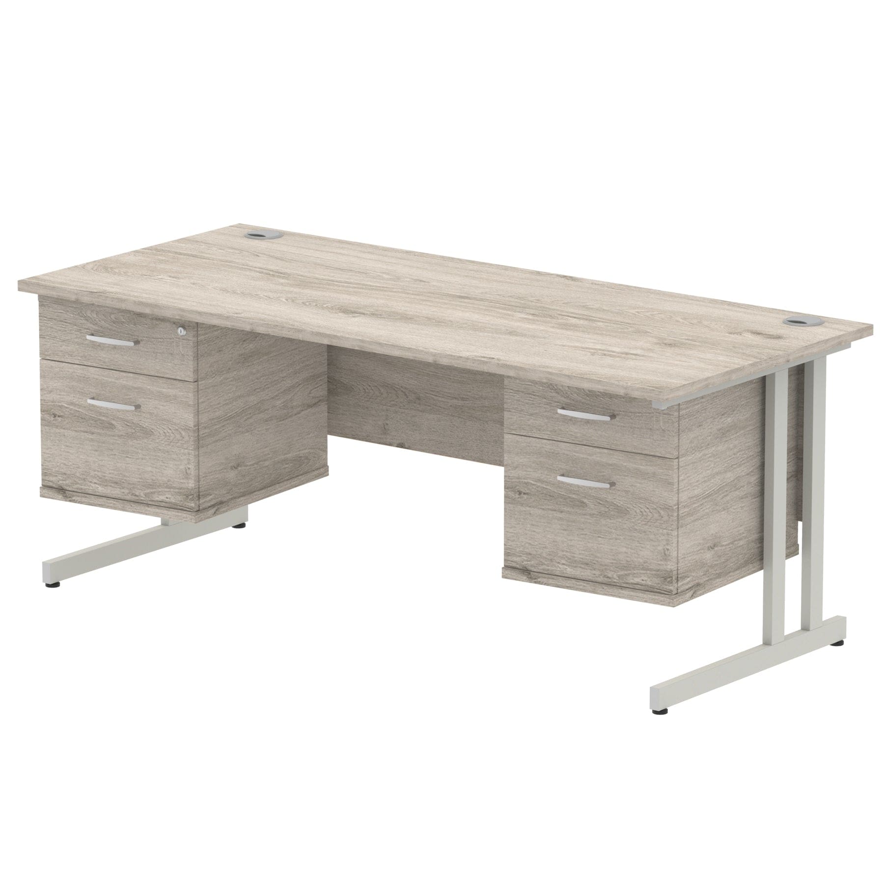 Impulse 1800mm Cantilever Straight Desk With Two Fixed Pedestal - Image 23