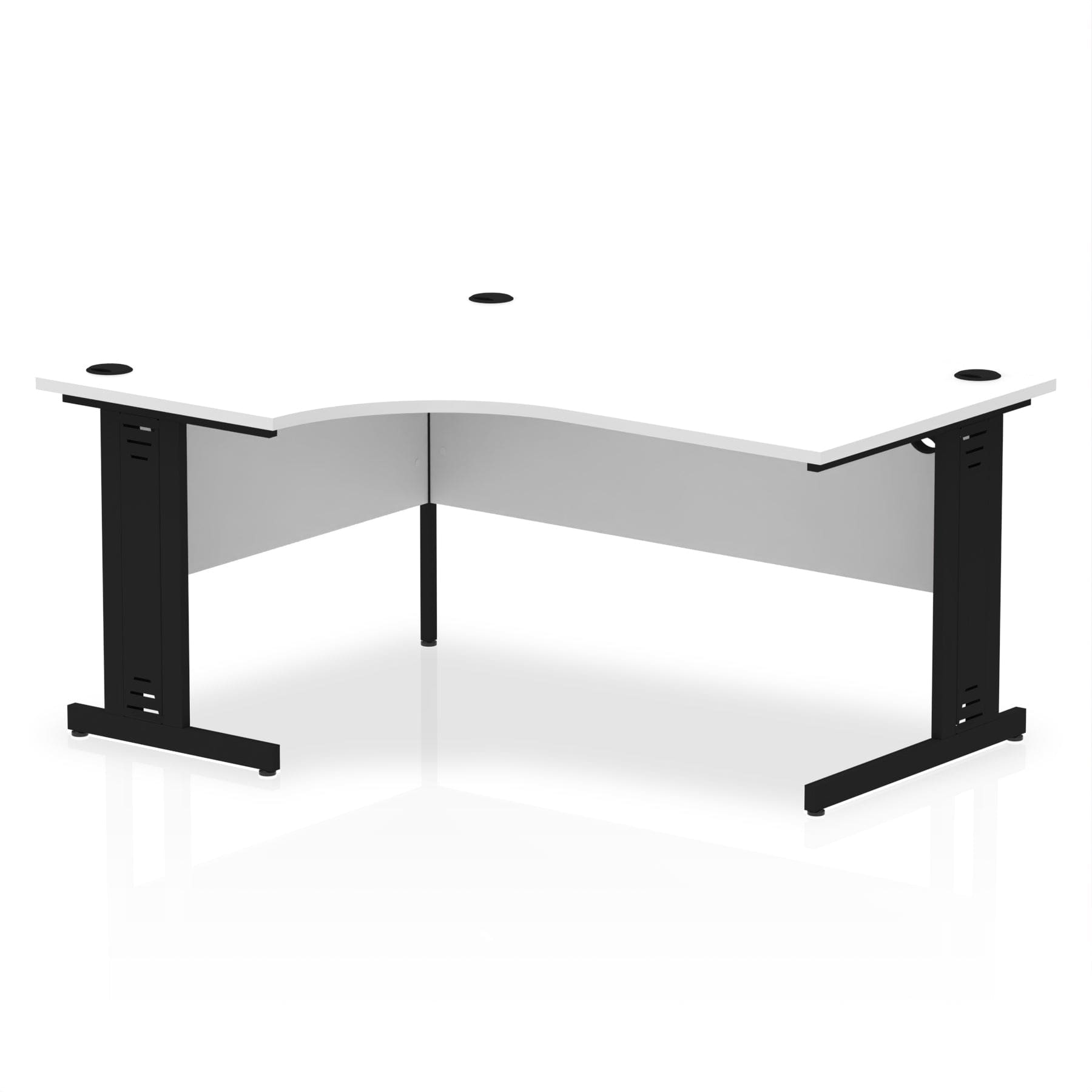 Impulse 1600mm Left Crescent Desk Cable Managed Leg - Image 60