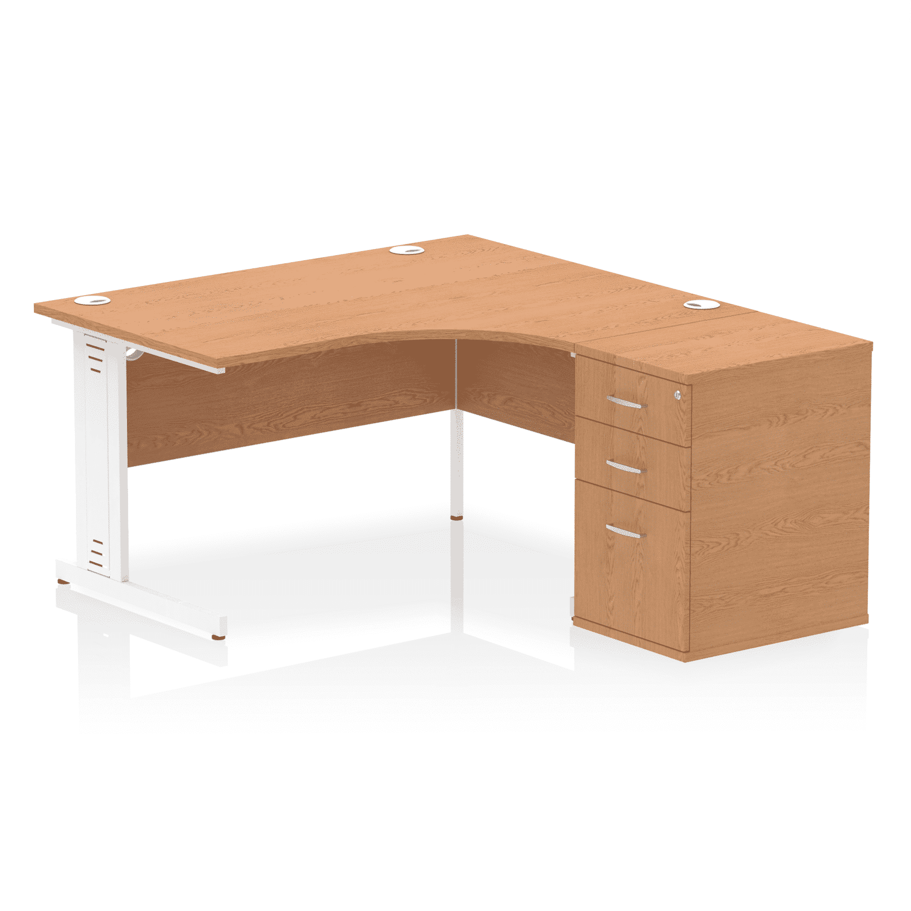 Impulse 1400mm Cable Managed Right Crescent Desk Workstation - Image 11