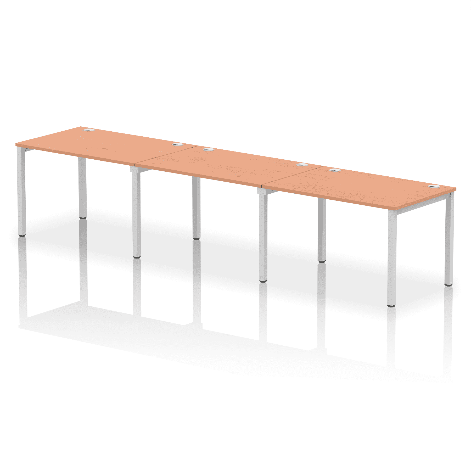Impulse Single Row Bench Desk - 3 Person