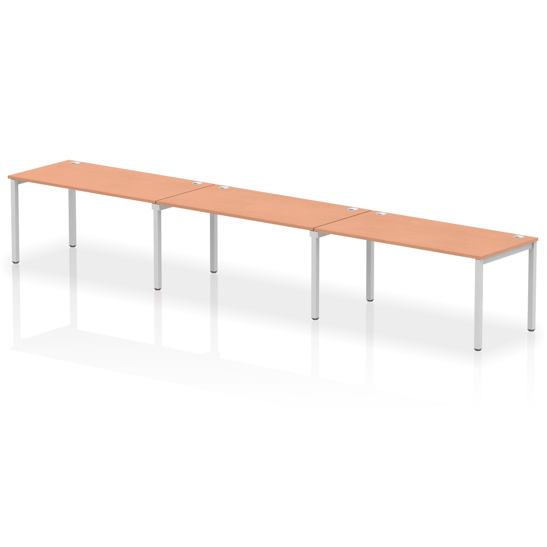 Impulse Single Row Bench Desk - 3 Person - Image 25