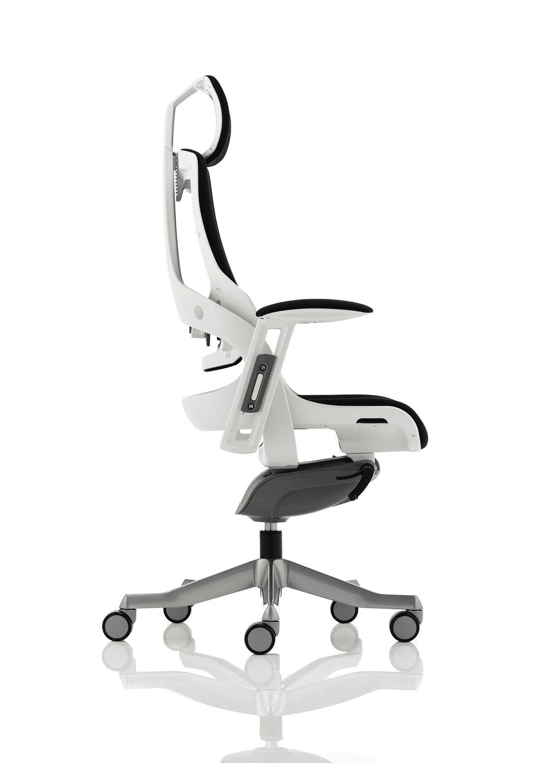 Zure High Back White Shell Executive Office Chair with Arms - Image 4