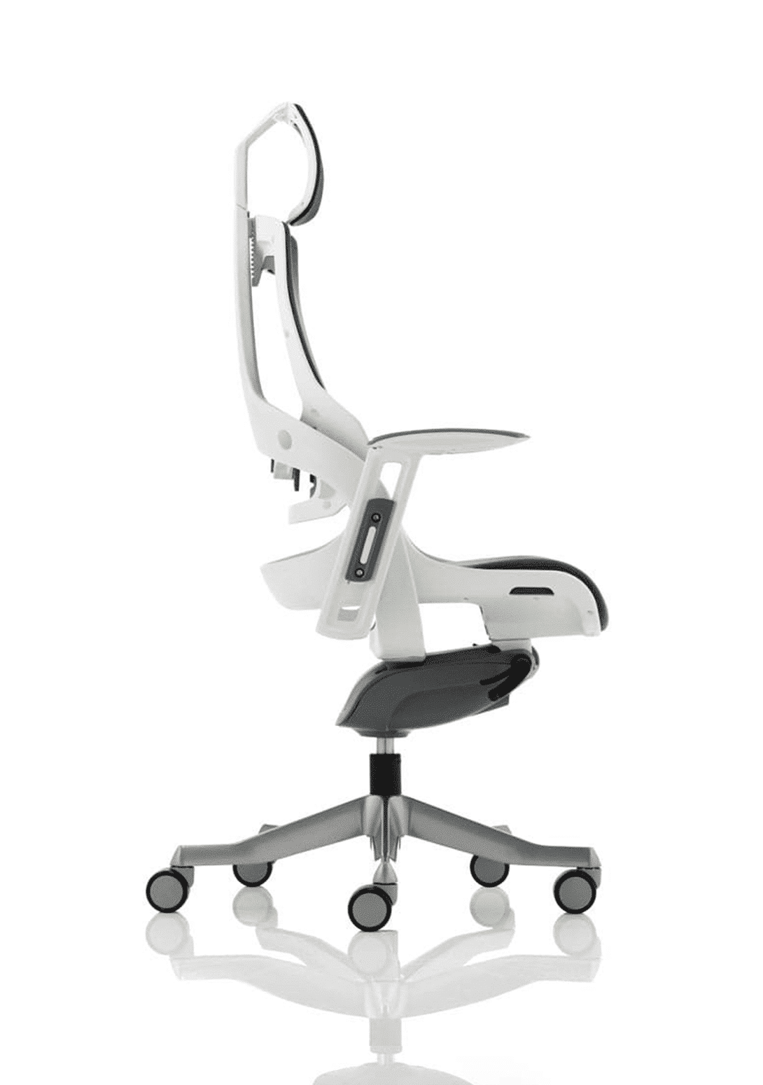 Zure High Back White Shell Executive Office Chair with Arms - Image 8