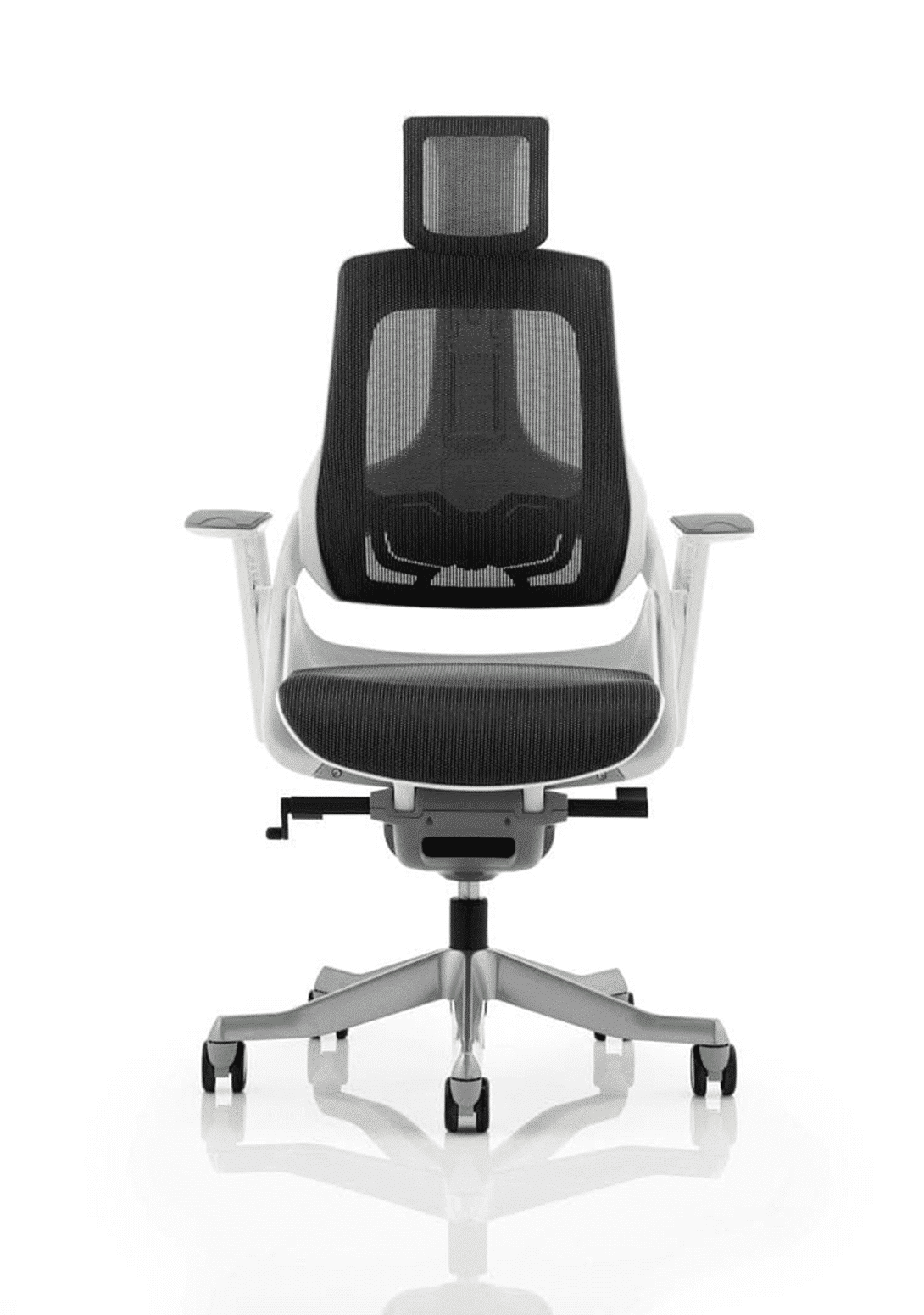 Zure High Back White Shell Executive Office Chair with Arms - Image 6