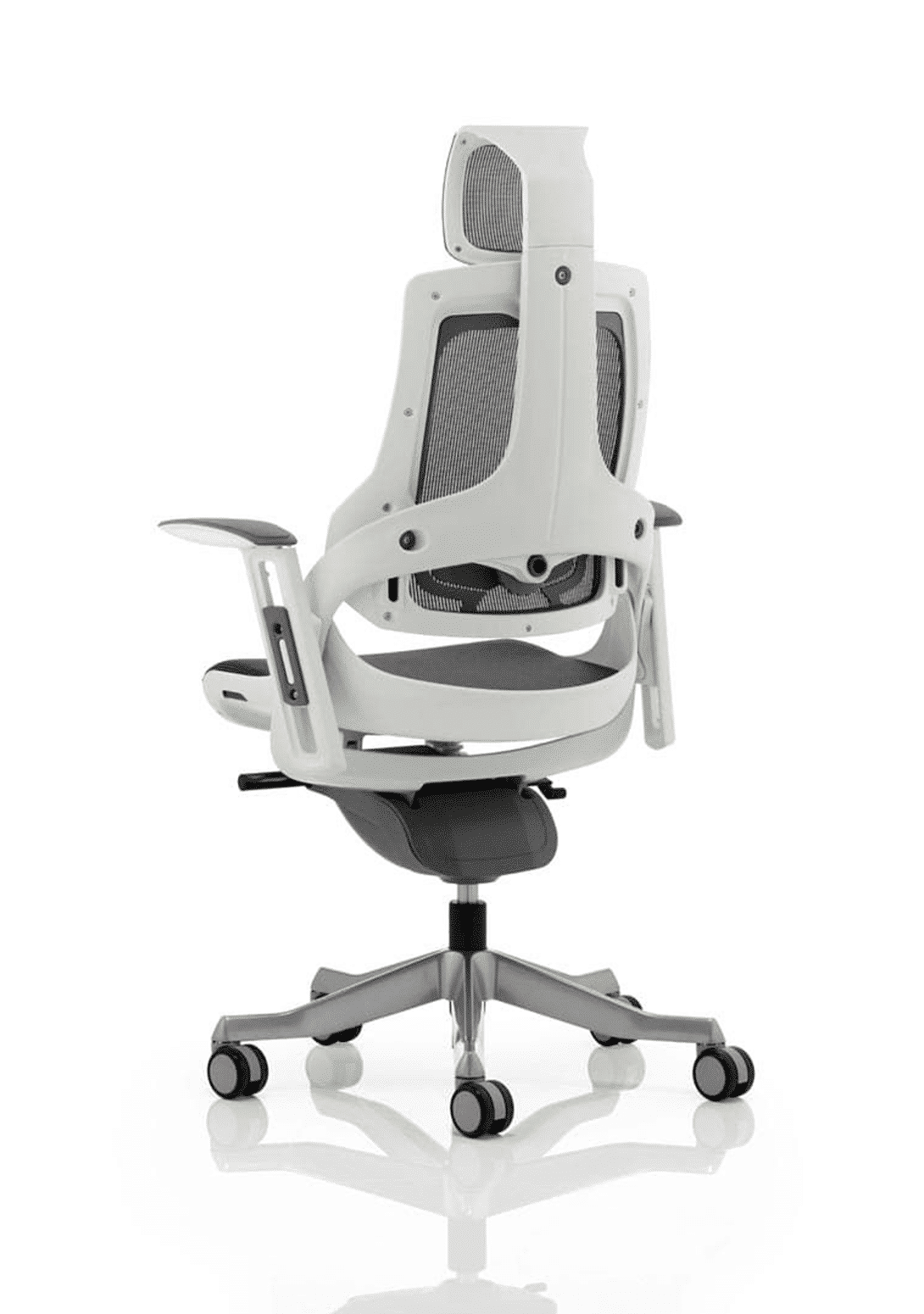 Zure High Back White Shell Executive Office Chair with Arms - Image 7