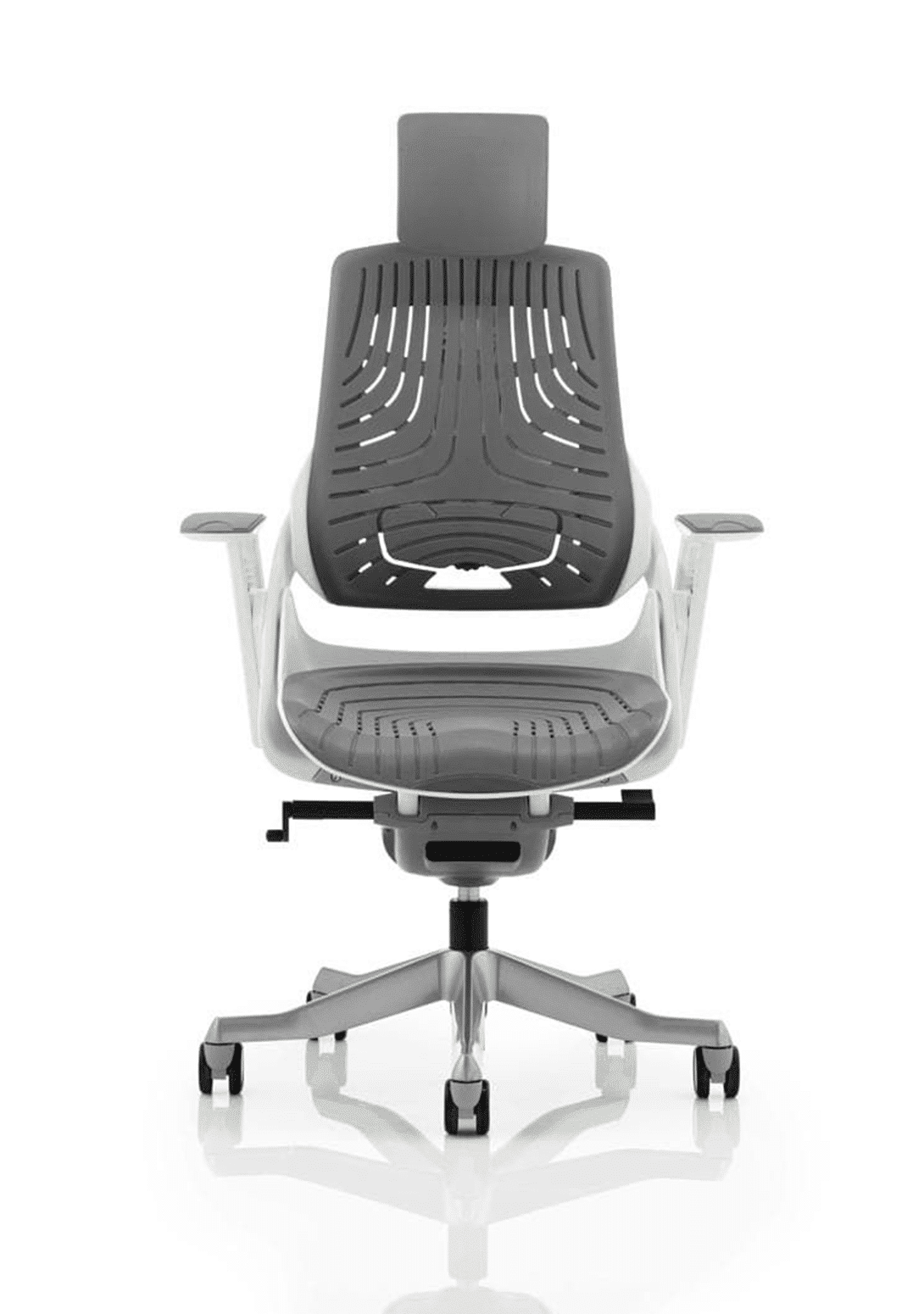 Zure High Back White Shell Executive Office Chair with Arms - Image 10