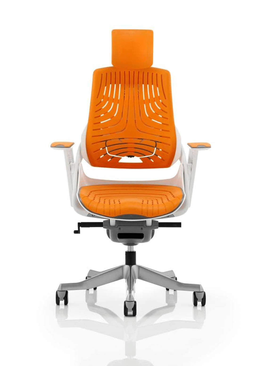 Zure High Back White Shell Executive Office Chair with Arms - Image 14