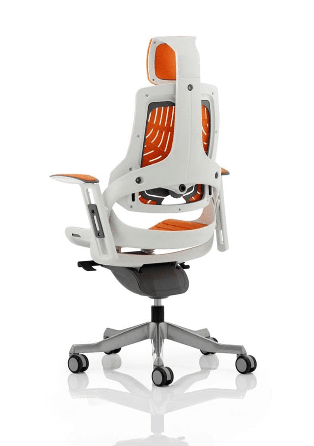 Zure High Back White Shell Executive Office Chair with Arms - Image 15