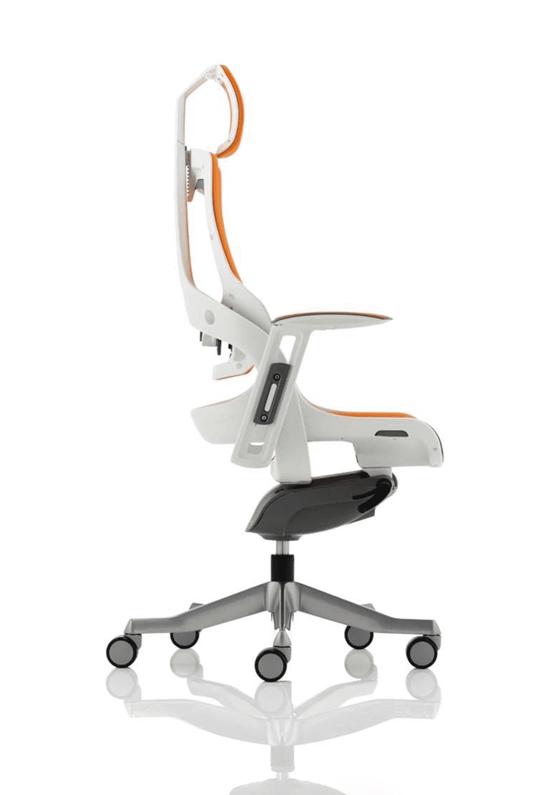 Zure High Back White Shell Executive Office Chair with Arms - Image 16