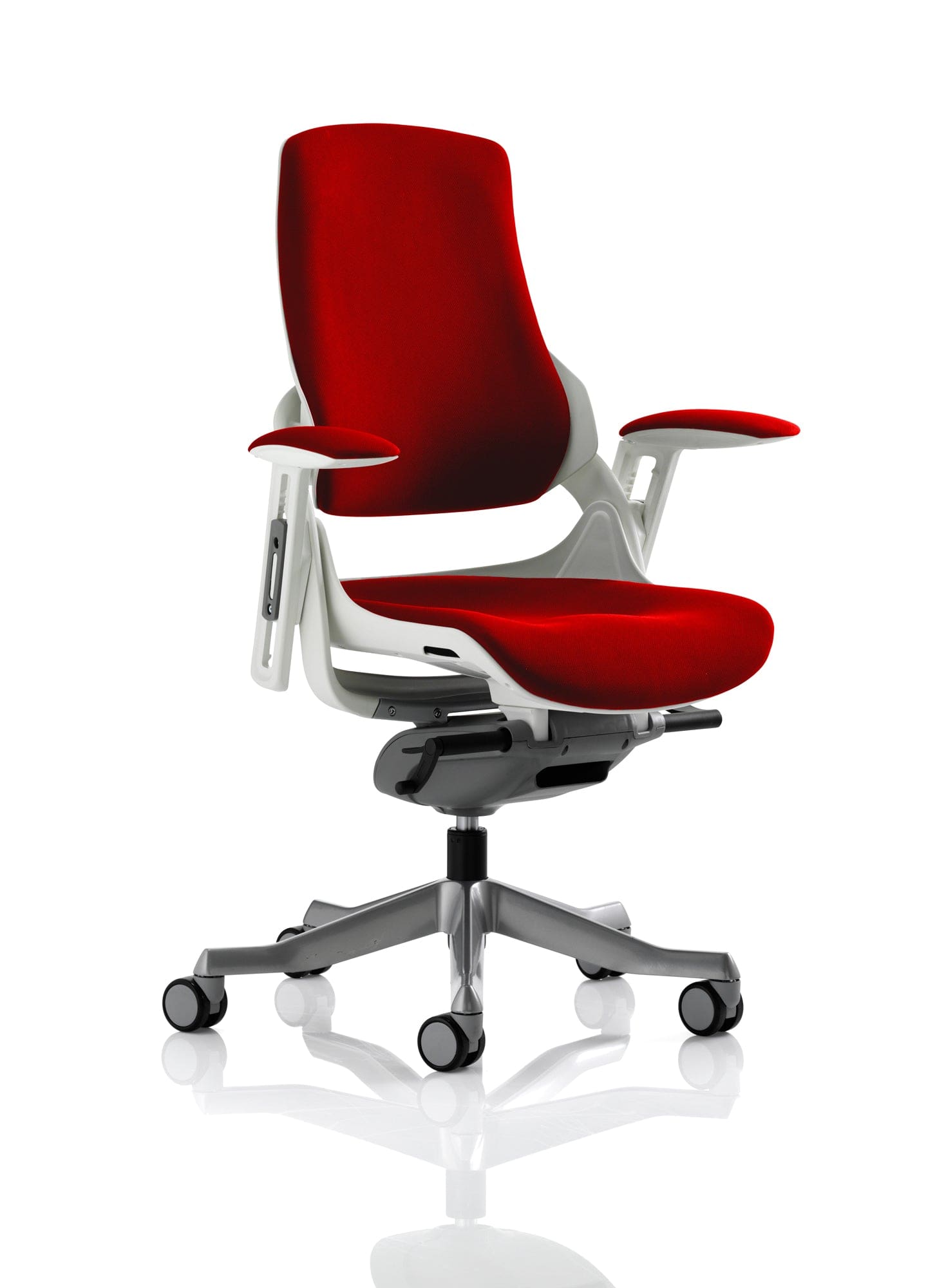 Zure High Back White Shell Executive Office Chair with Arms - Image 39