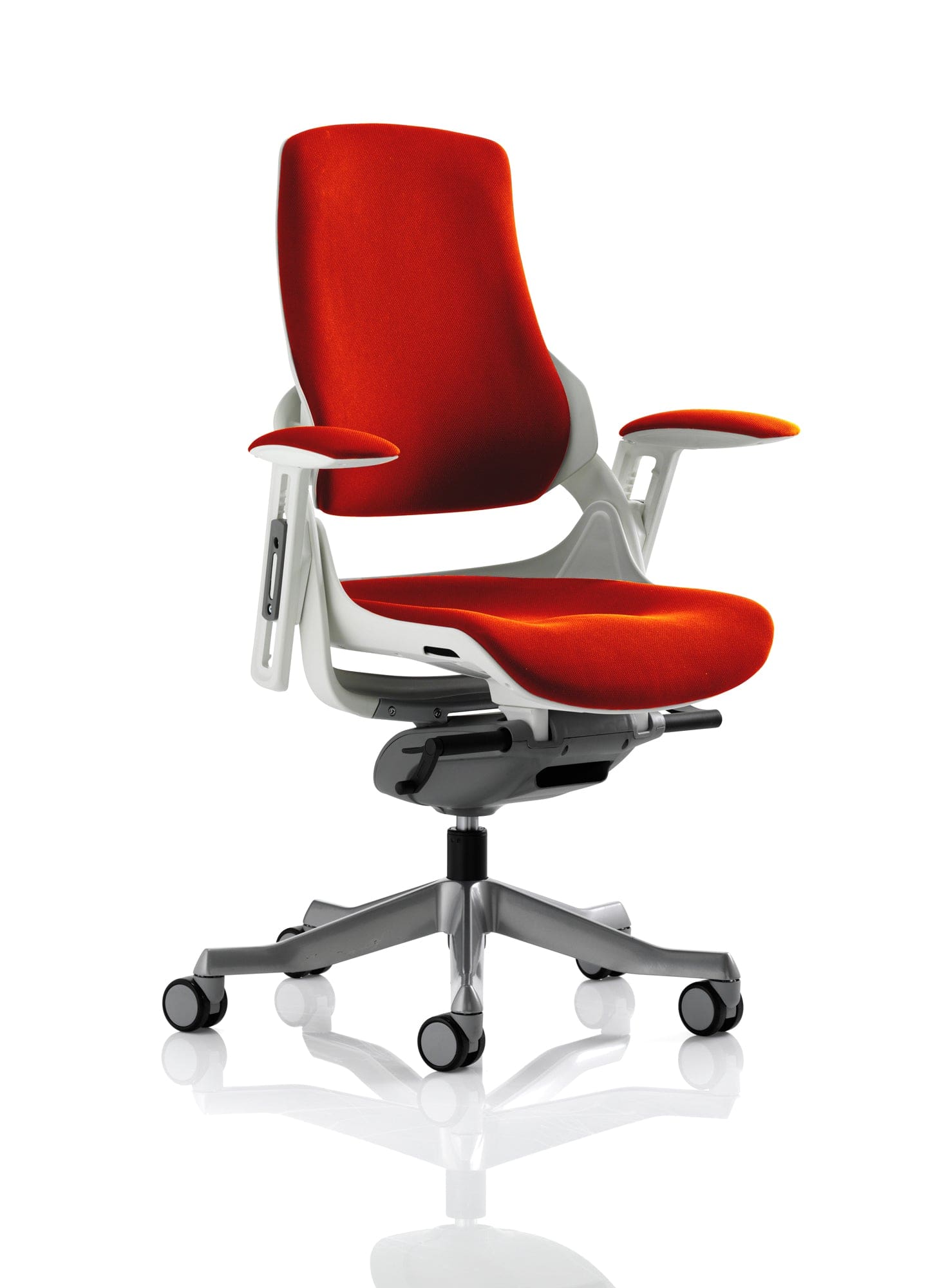 Zure High Back White Shell Executive Office Chair with Arms - Image 42