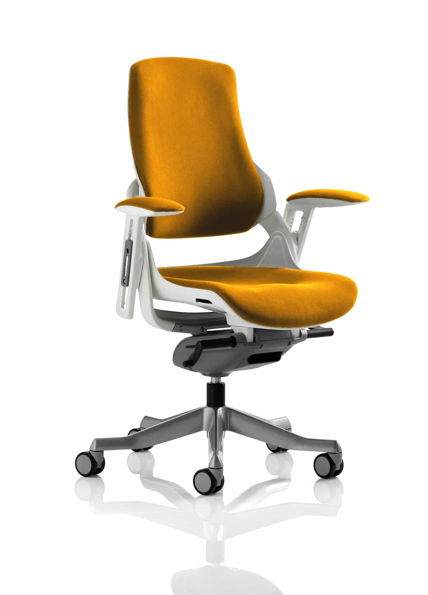 Zure High Back White Shell Executive Office Chair with Arms - Image 43