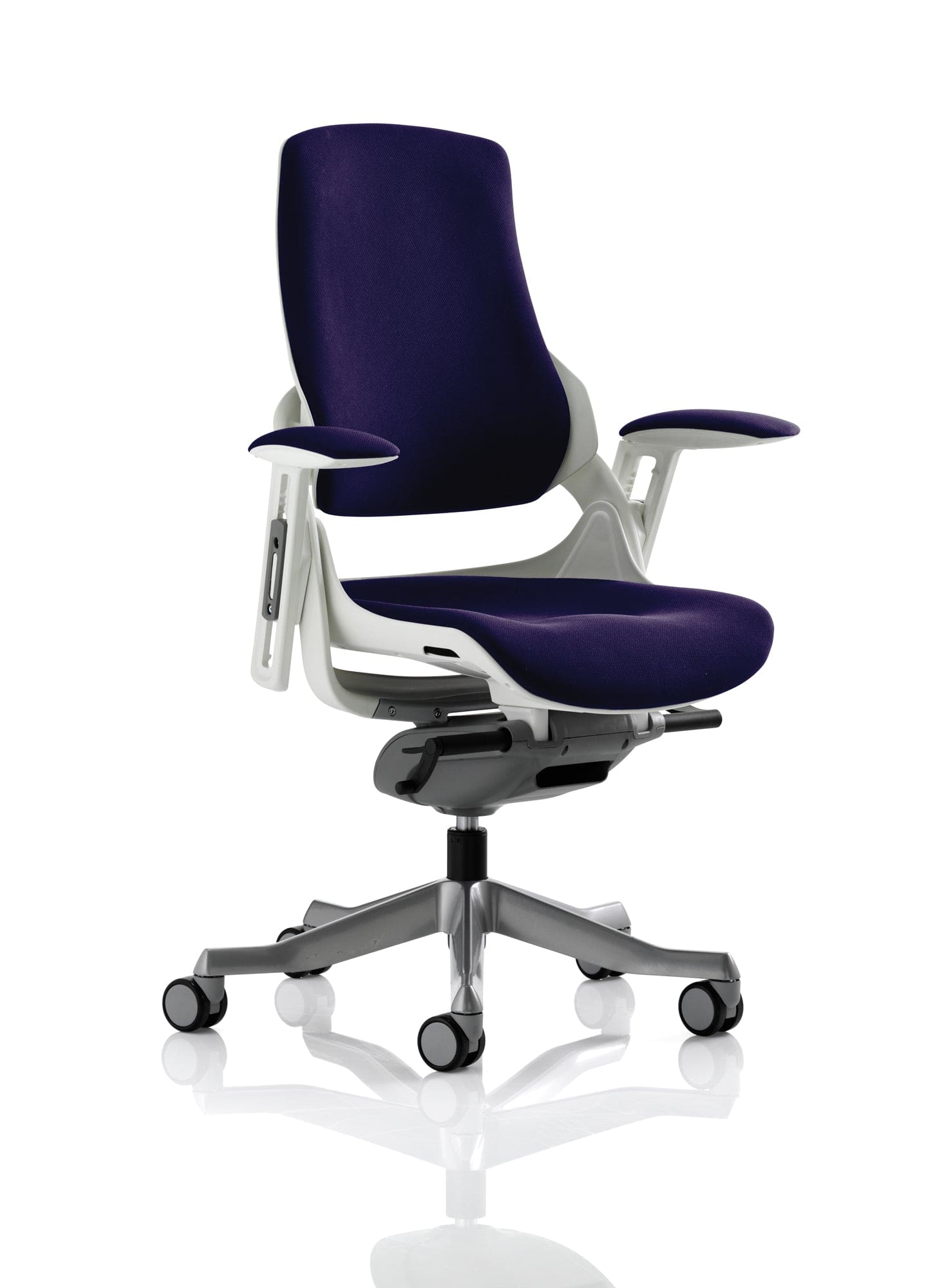 Zure High Back White Shell Executive Office Chair with Arms - Image 46