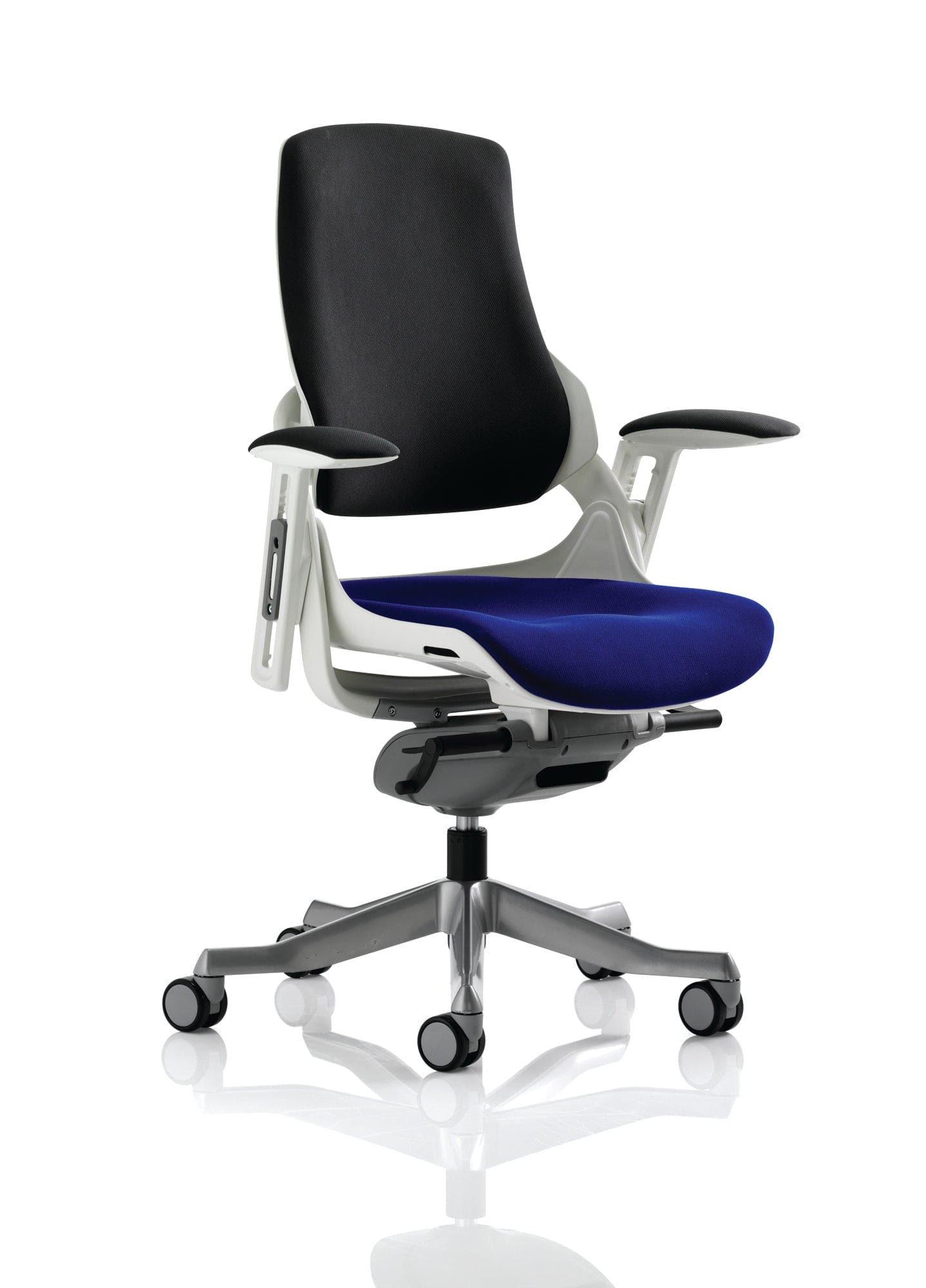 Zure High Back White Shell Executive Office Chair with Arms - Image 49
