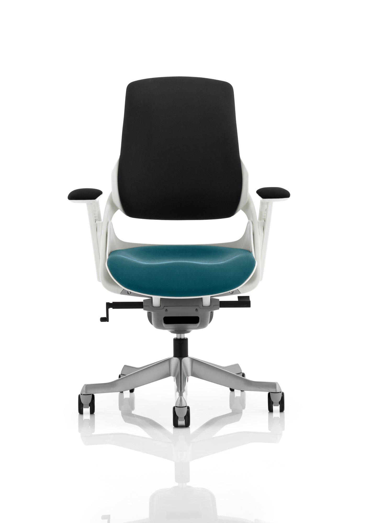Zure High Back White Shell Executive Office Chair with Arms - Image 54