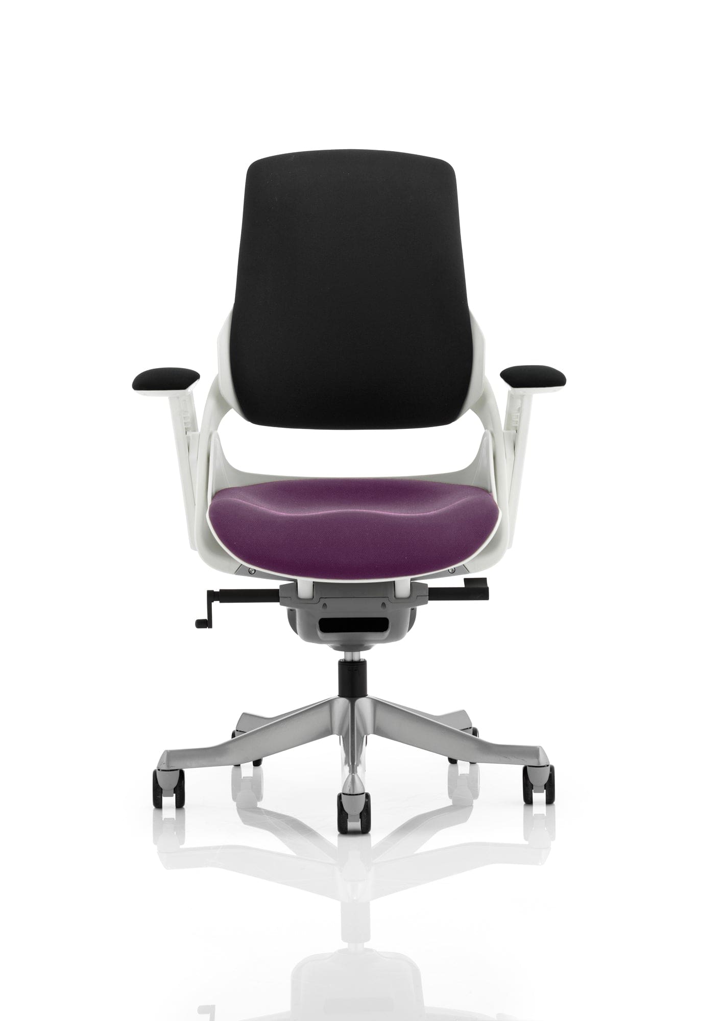 Zure High Back White Shell Executive Office Chair with Arms - Image 55