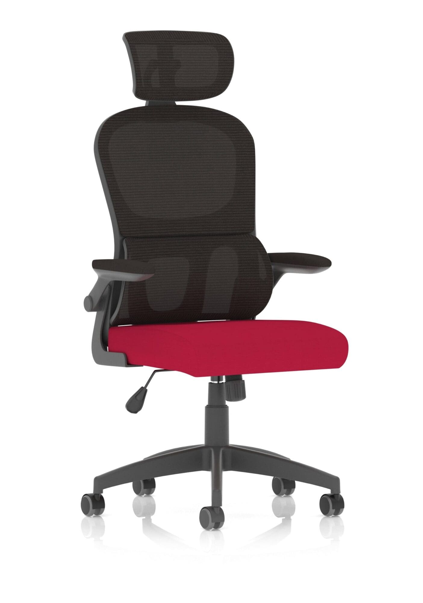 Iris Task Operator Mesh Back Fabric Seat With Headrest - Image 9