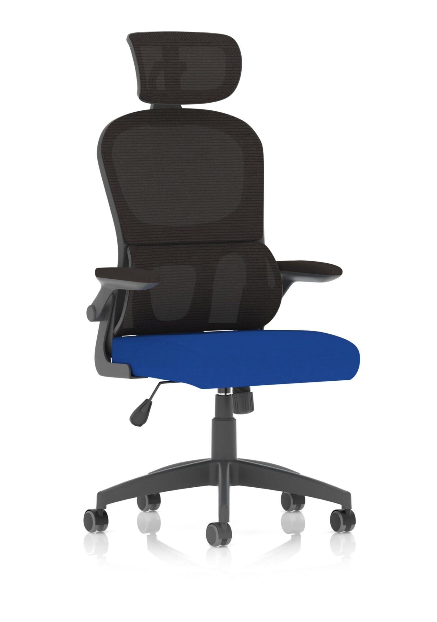 Iris Task Operator Mesh Back Fabric Seat With Headrest - Image 11