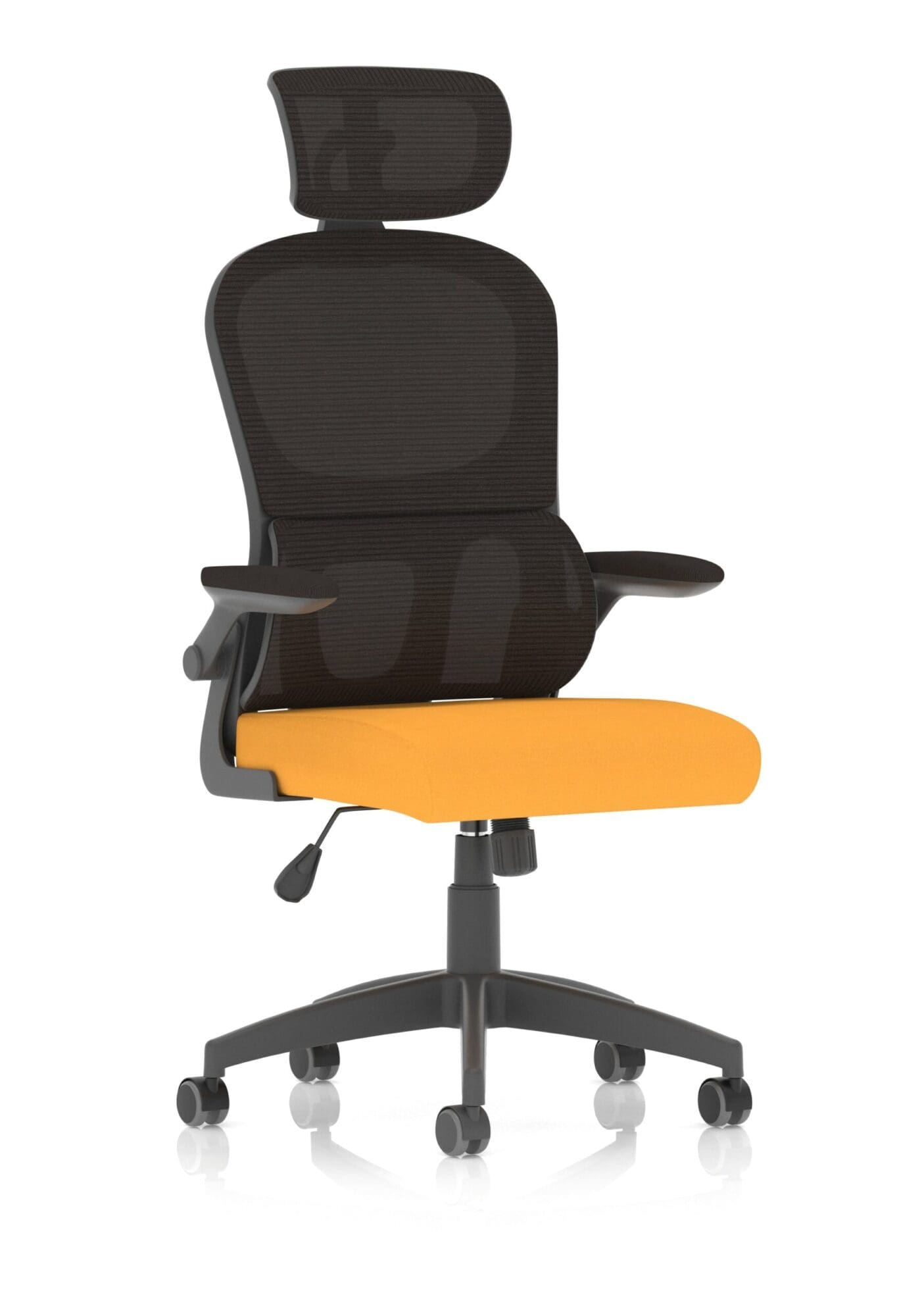 Iris Task Operator Mesh Back Fabric Seat With Headrest - Image 13