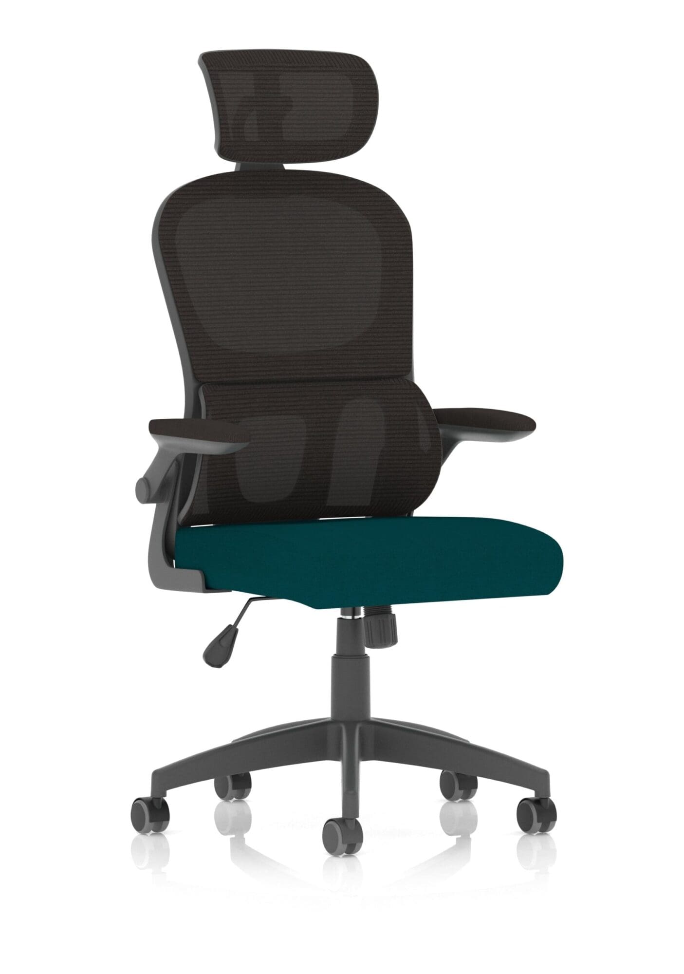 Iris Task Operator Mesh Back Fabric Seat With Headrest - Image 15