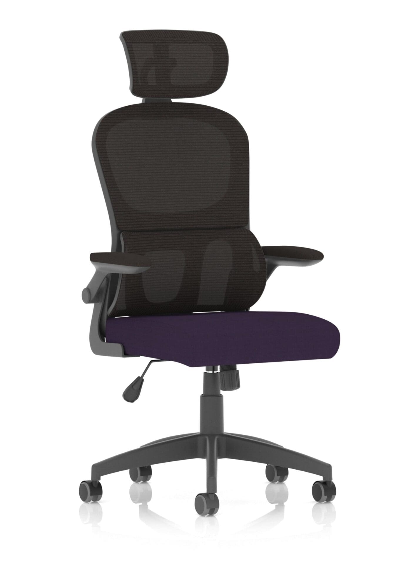 Iris Task Operator Mesh Back Fabric Seat With Headrest - Image 16