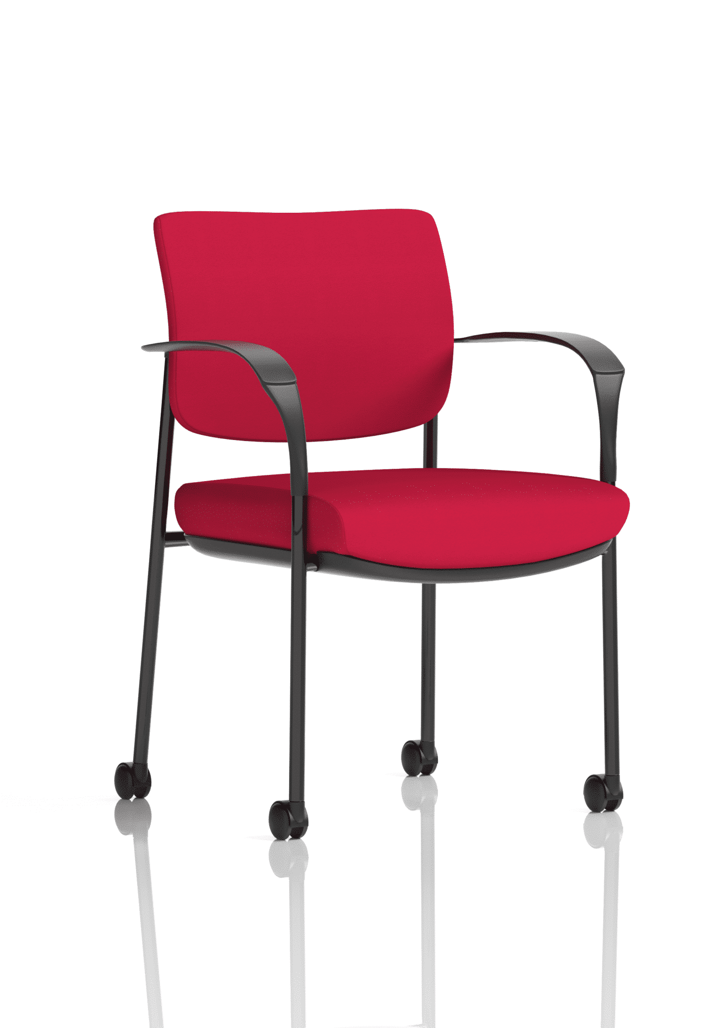 Brunswick Deluxe Medium Back Stacking Visitor Office Chair with Arms with Castors Bespoke - Image 17