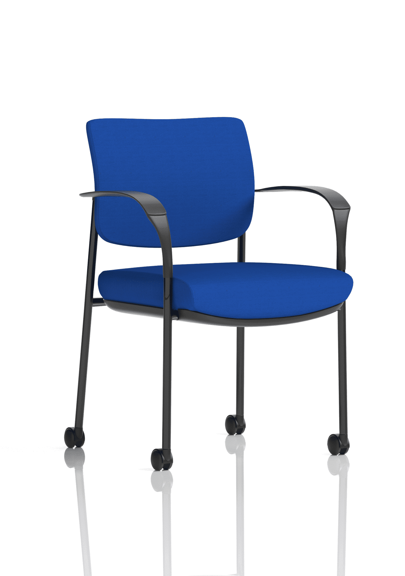 Brunswick Deluxe Medium Back Stacking Visitor Office Chair with Arms with Castors Bespoke - Image 22