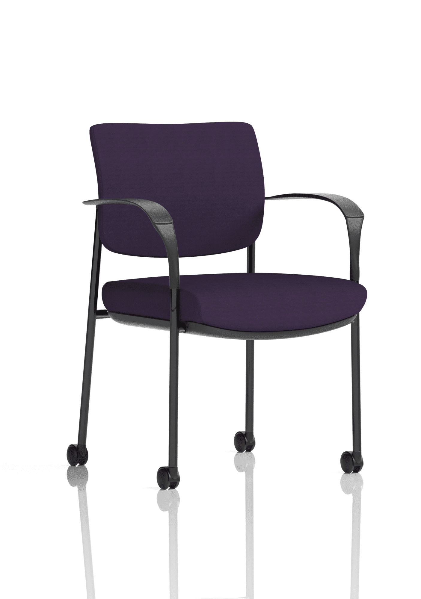 Brunswick Deluxe Medium Back Stacking Visitor Office Chair with Arms with Castors Bespoke - Image 24