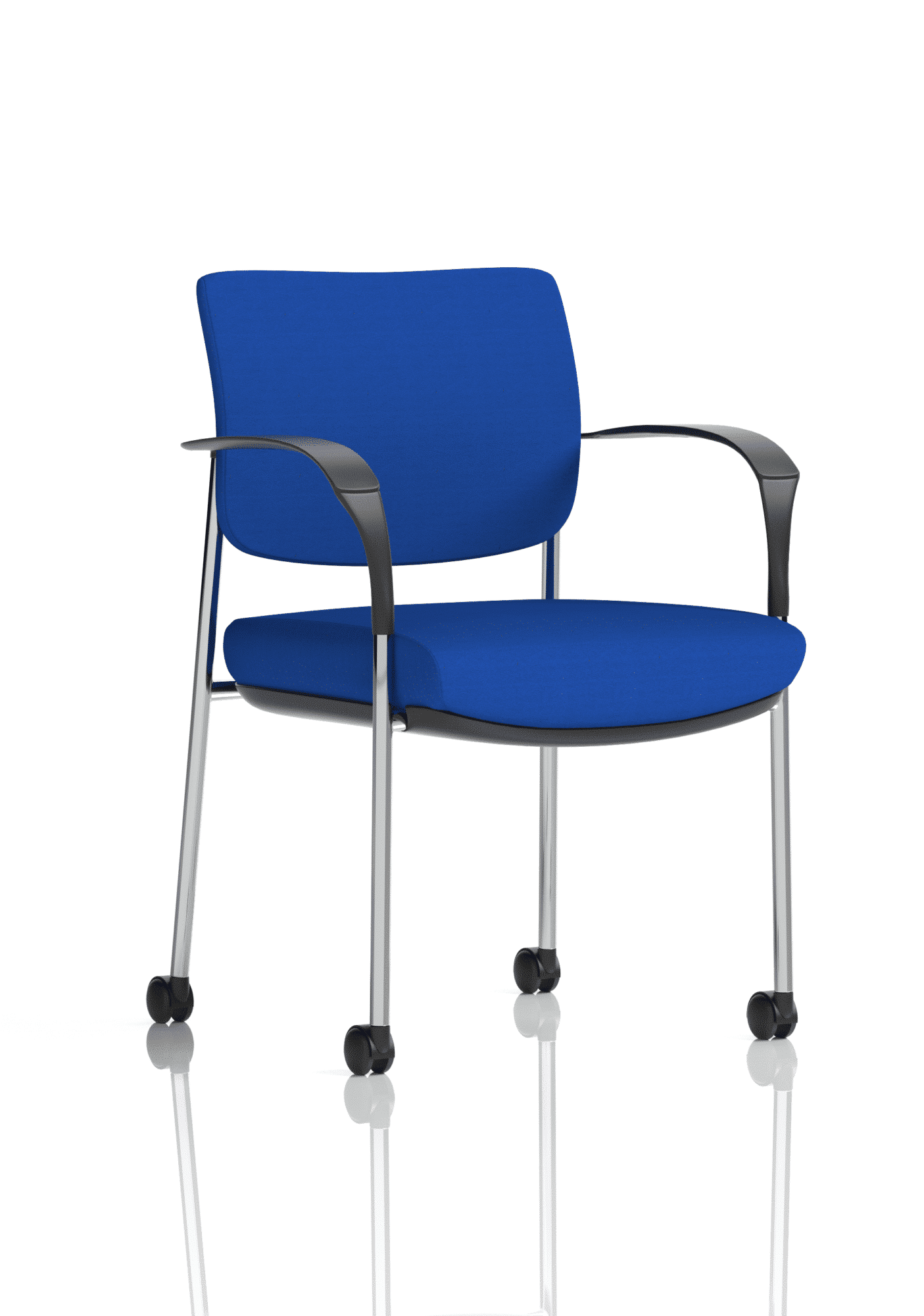 Brunswick Deluxe Medium Back Stacking Visitor Office Chair with Arms with Castors Bespoke - Image 30