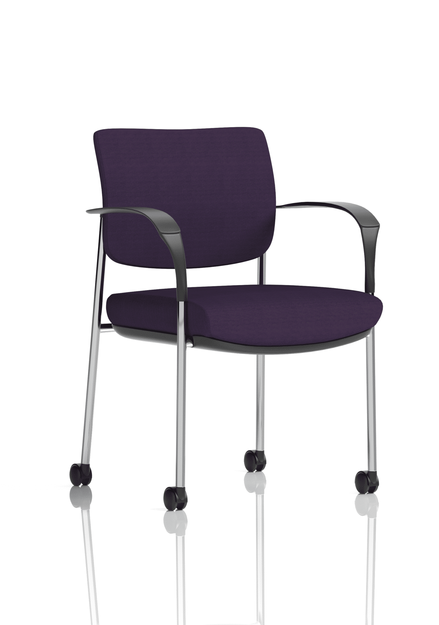 Brunswick Deluxe Medium Back Stacking Visitor Office Chair with Arms with Castors Bespoke - Image 32