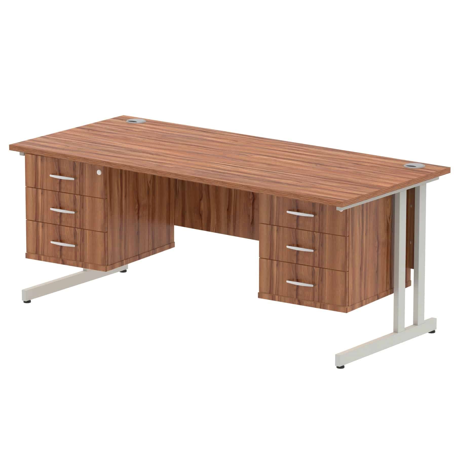 Impulse 1800mm Cantilever Straight Desk With Two Fixed Pedestal - Image 33