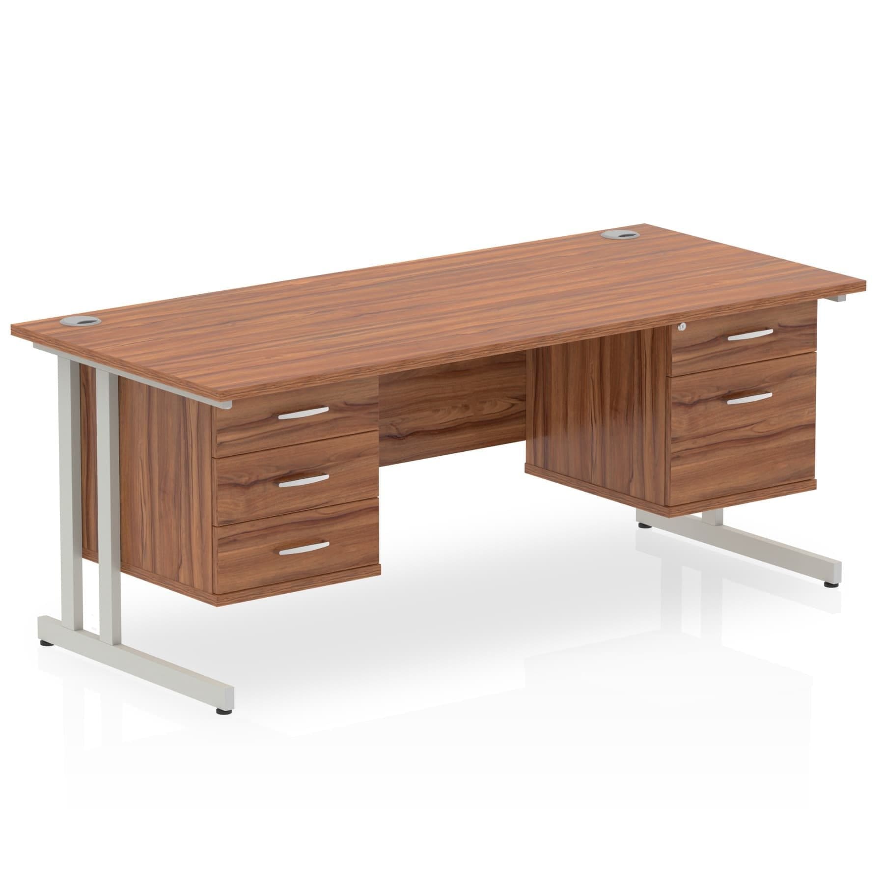 Impulse 1800mm Cantilever Straight Desk With Two Fixed Pedestal - Image 31